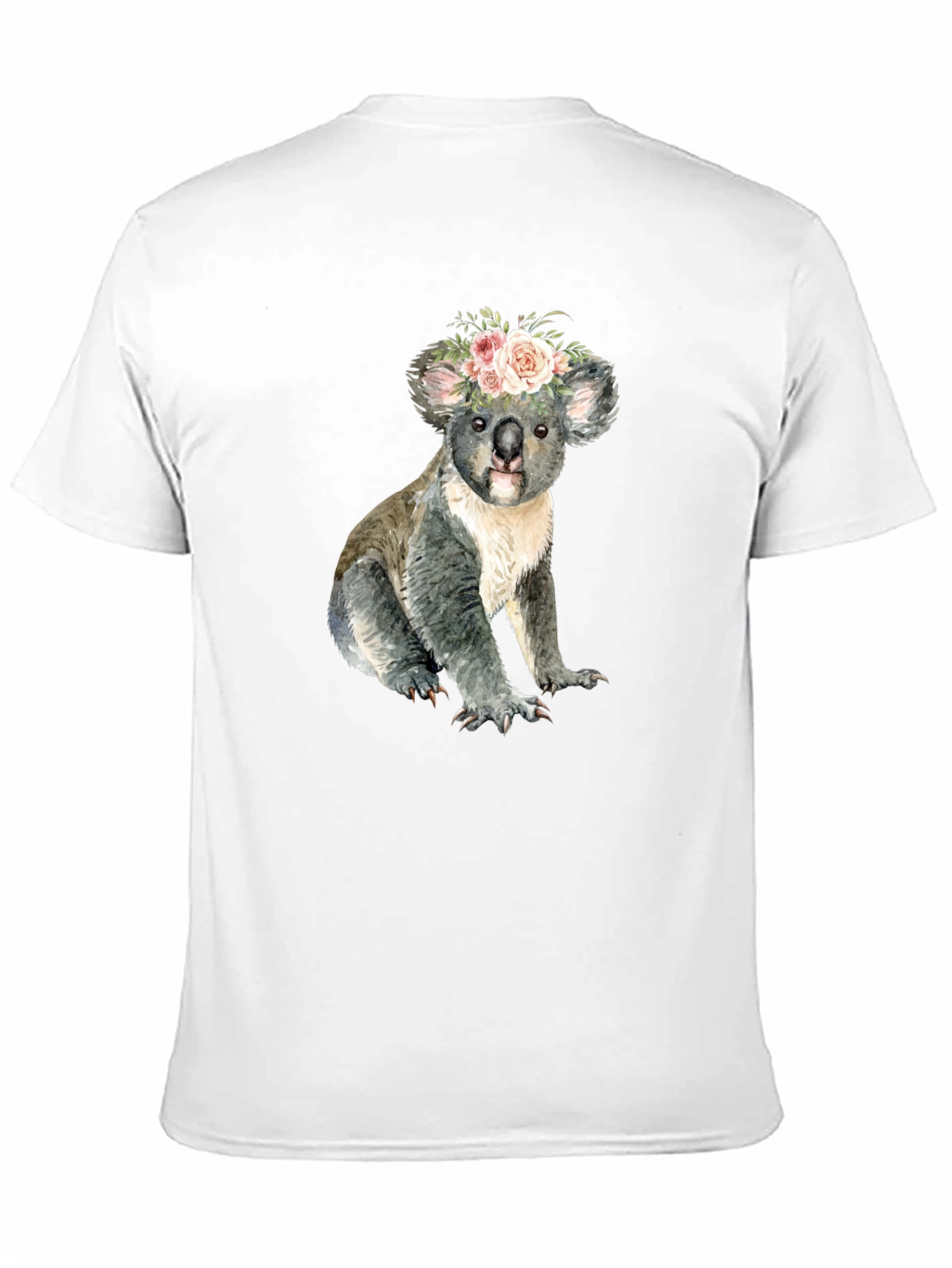 Black Floral Koala Bear Graphic T-Shirt view 11