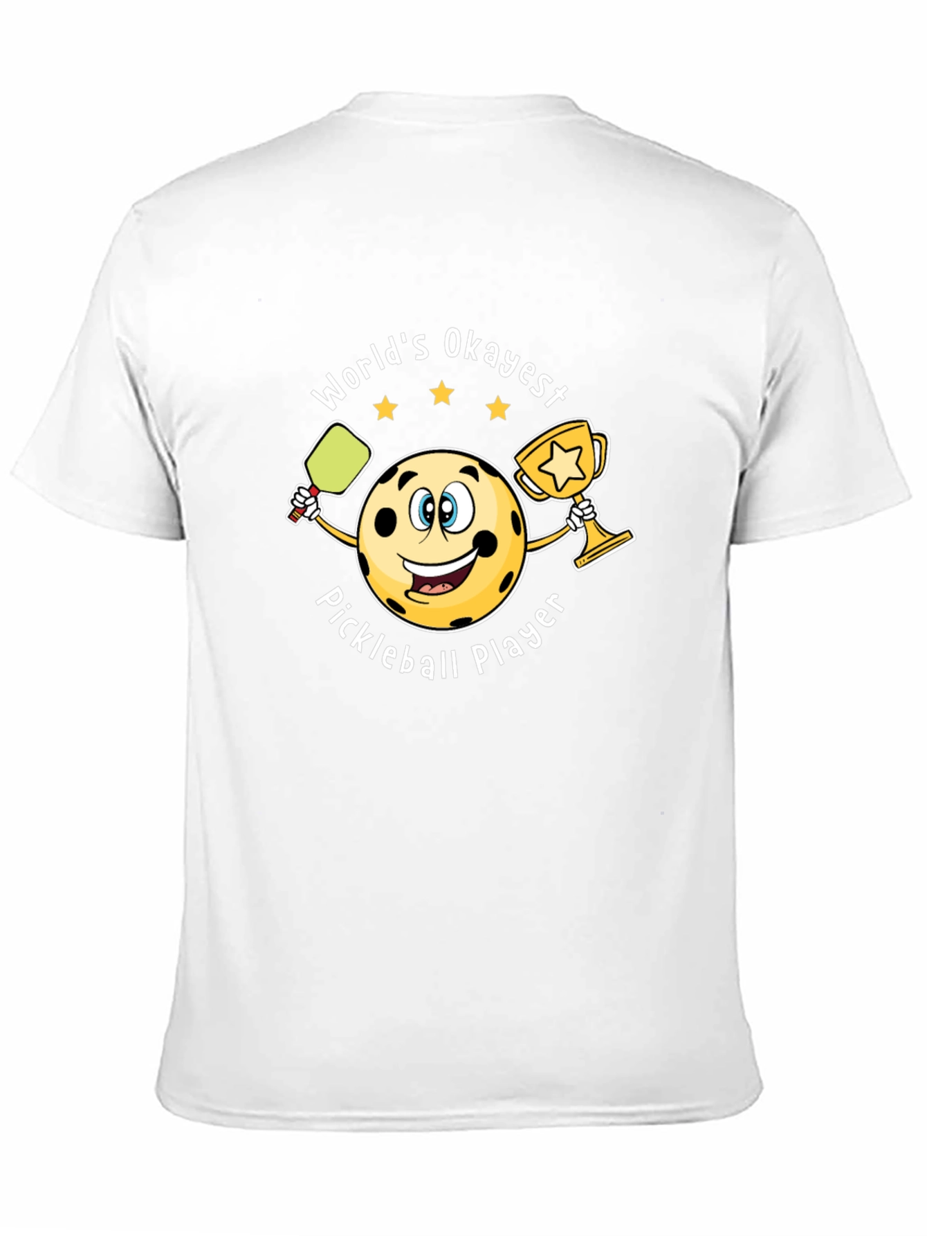 Black World's Okayest Pickleball Player Graphic Tee view 11