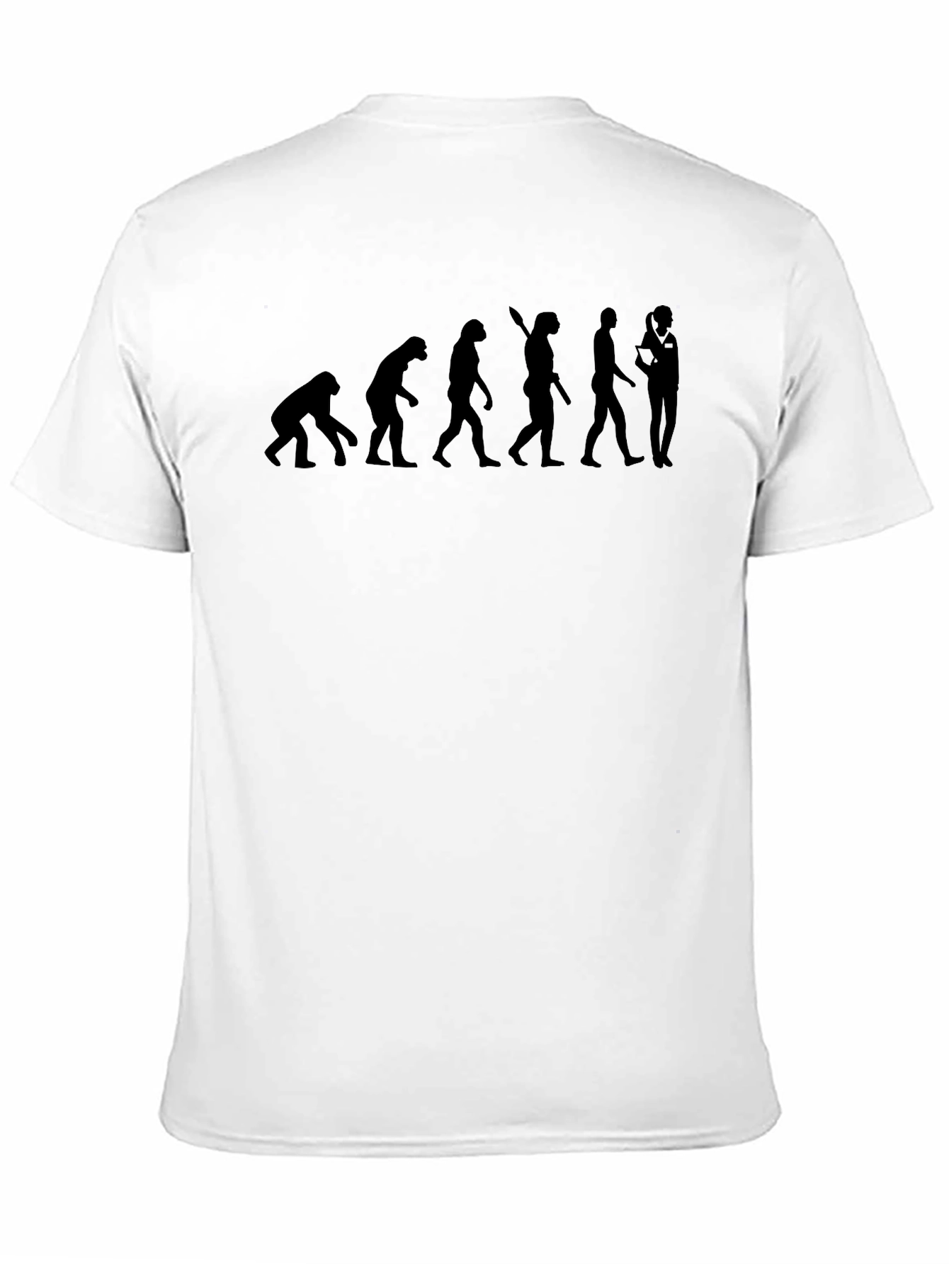Black Evolution of Man T-Shirt - Black Novelty Tee view 11