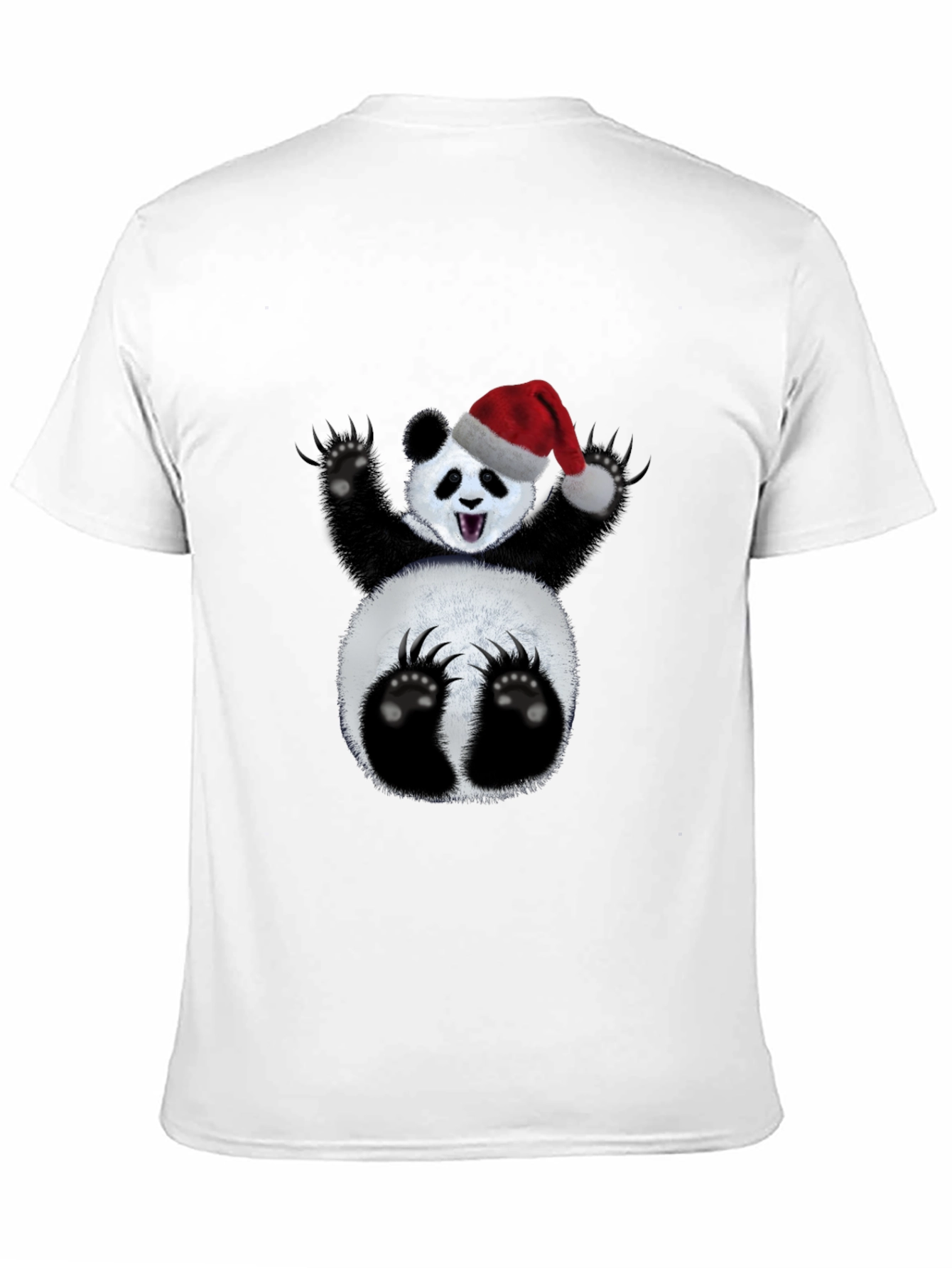 Black Festive Panda T-Shirt - Holiday Cheer view 11