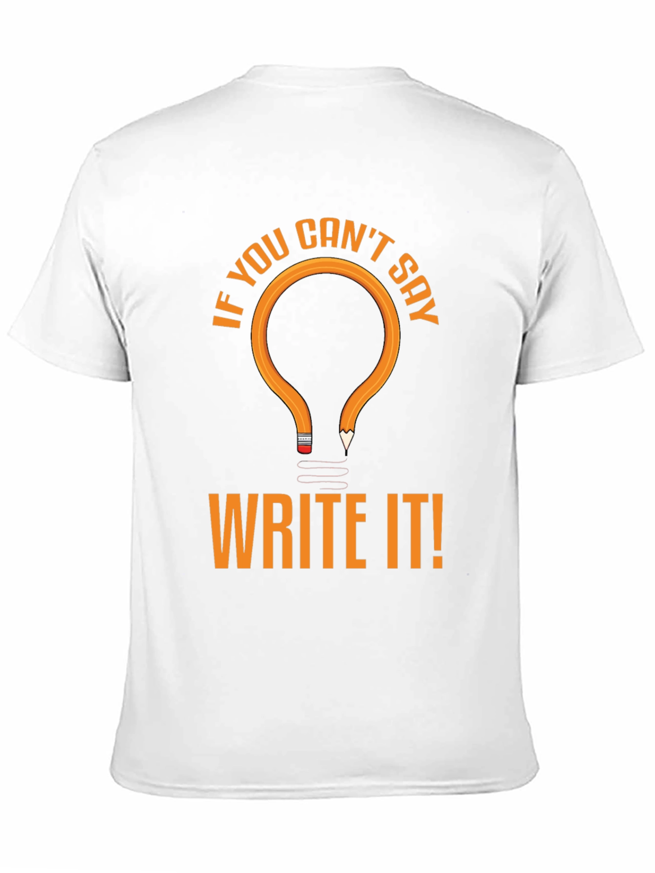 Black Write It! Novelty Graphic Tee - Black Cotton T-Shirt view 11