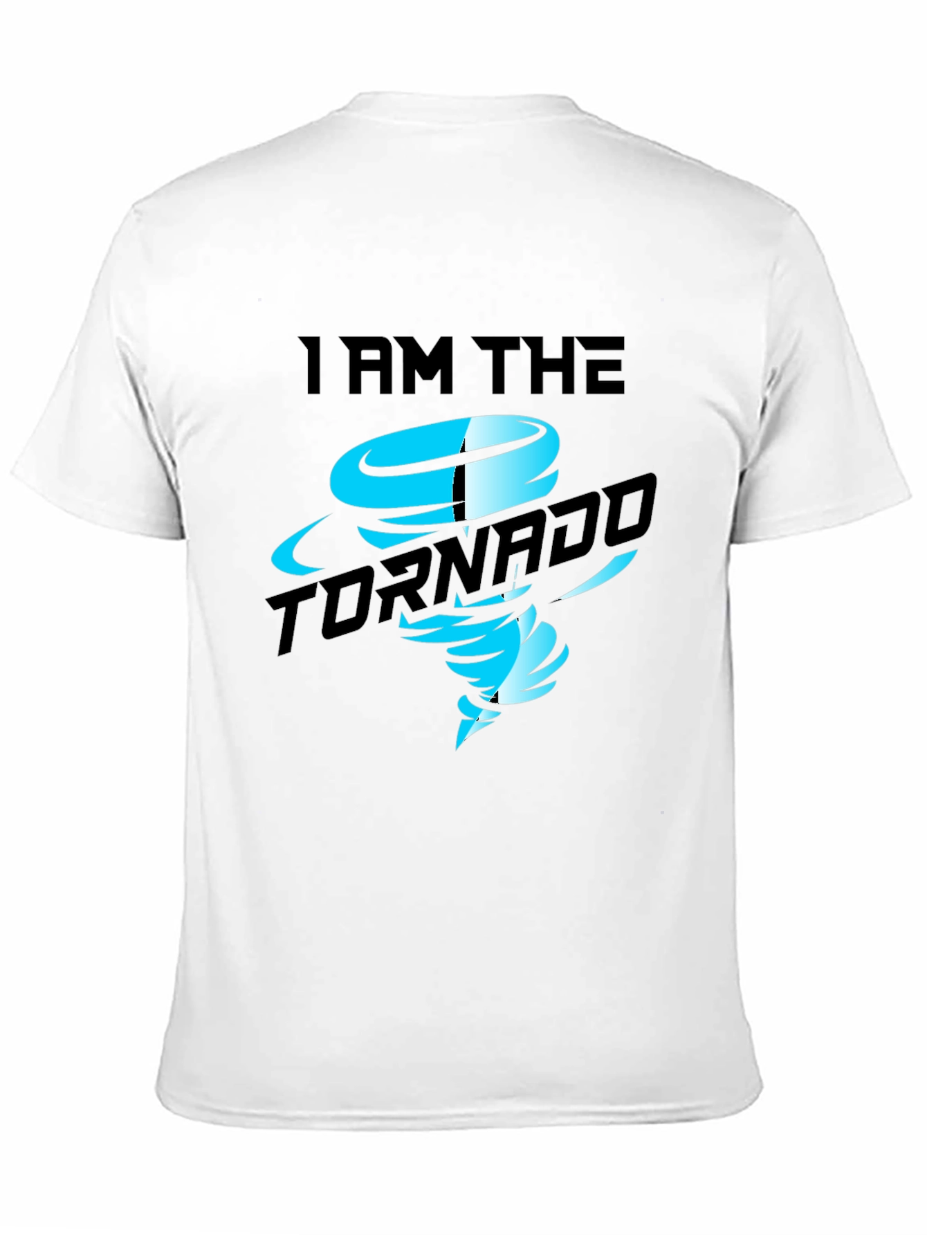 Black I am the Tornado Graphic Print Black T-Shirt view 11