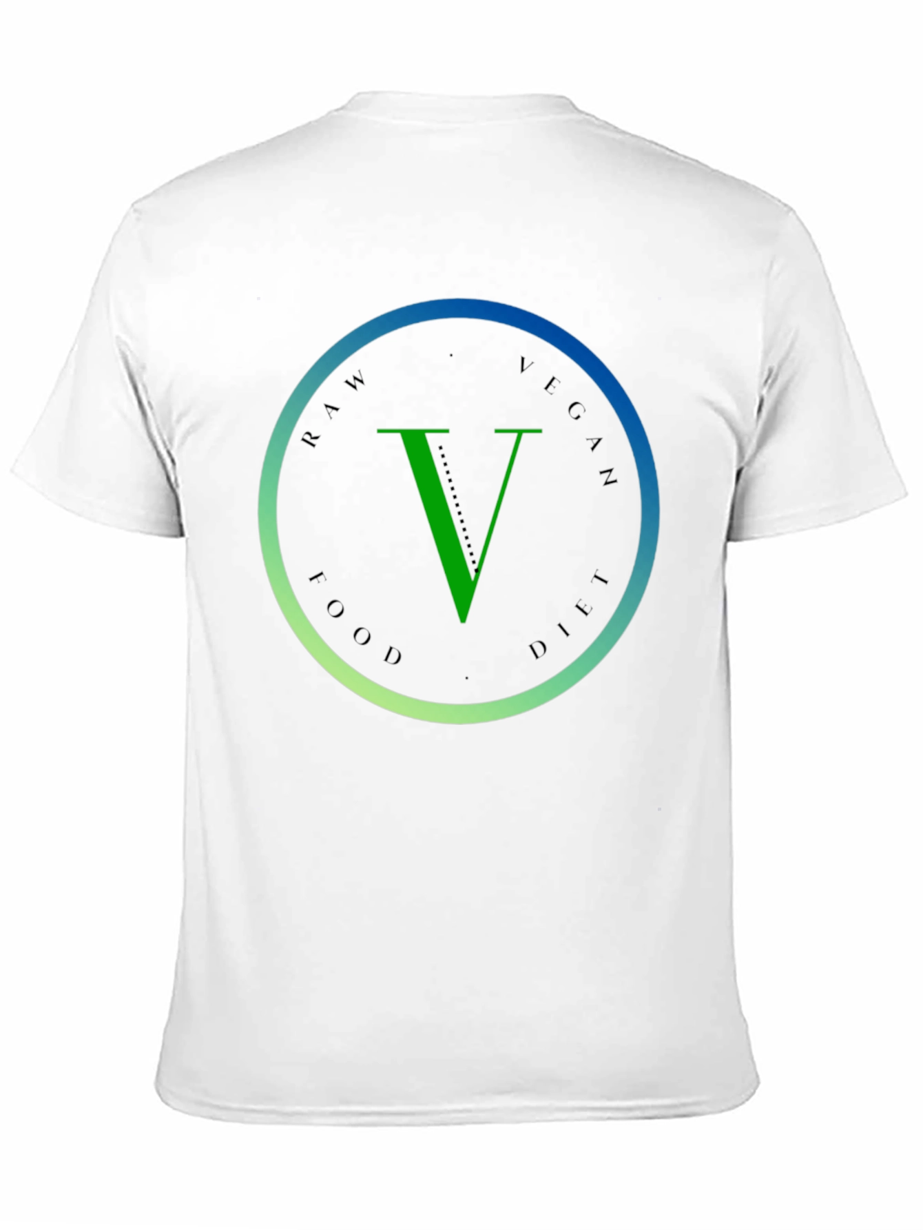 Black Raw Vegan Food Diet T-Shirt view 11