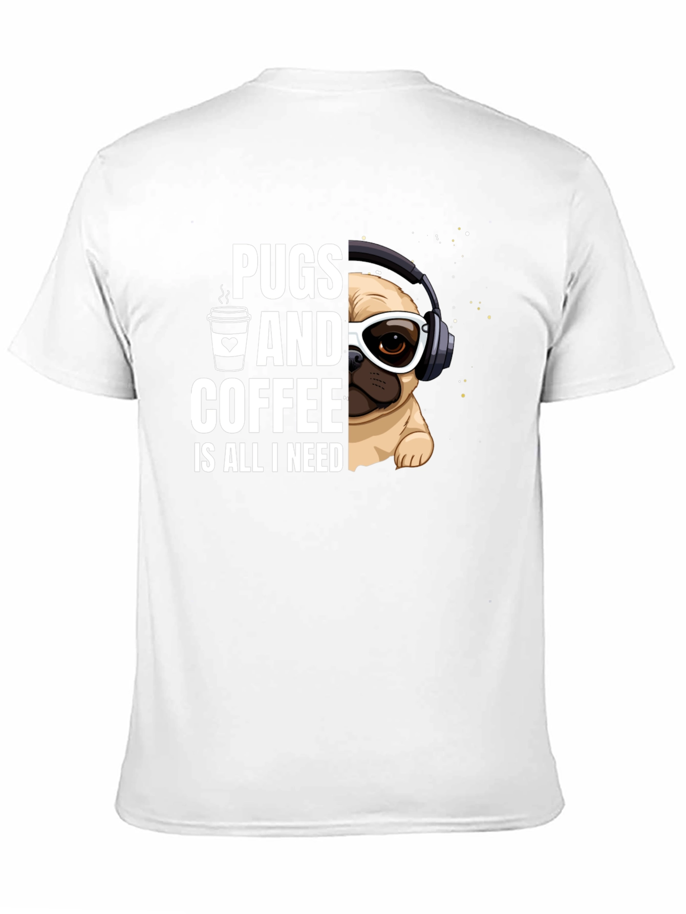 Black Pugs & Coffee Graphic Tee view 11