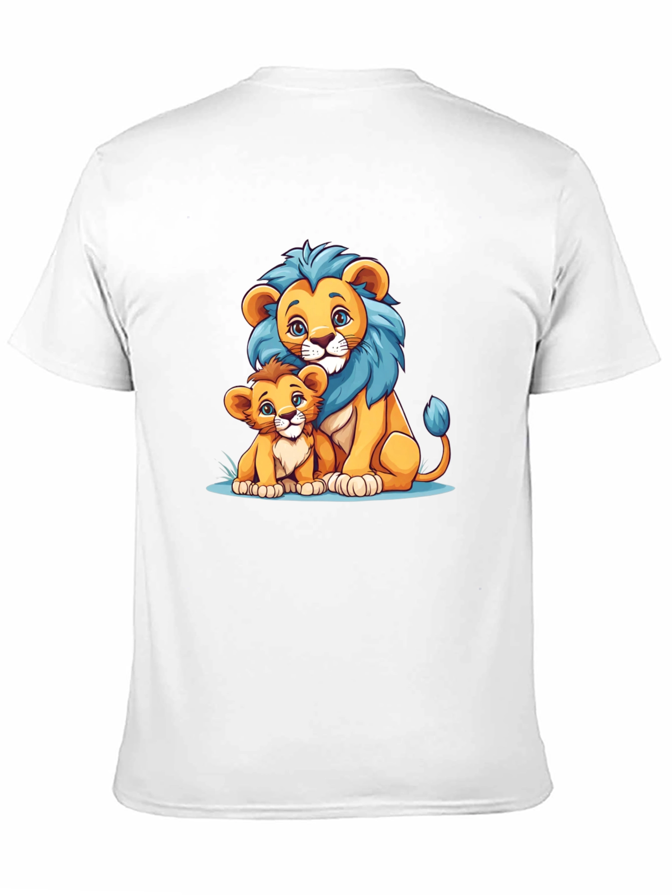 Black Lion Family Graphic Tee - Cute Cartoon Design view 11