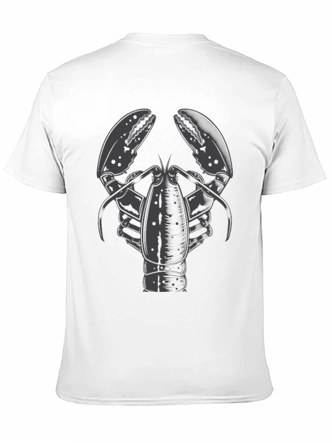 Black Lobster Graphic T-Shirt - Black Cotton Tee view 11