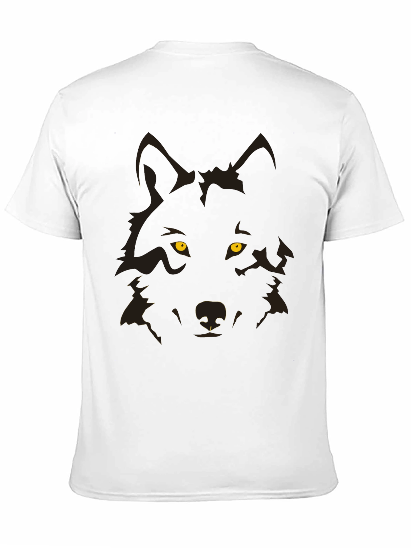 Black Wolf Graphic Print Black T-Shirt view 11