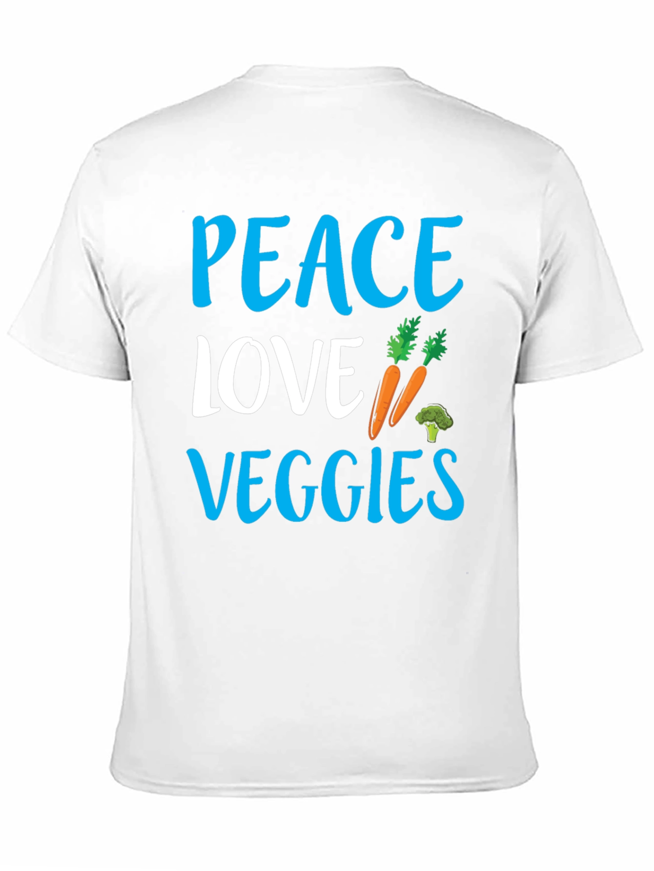 Black Peace Love Veggies Black Graphic Tee view 11