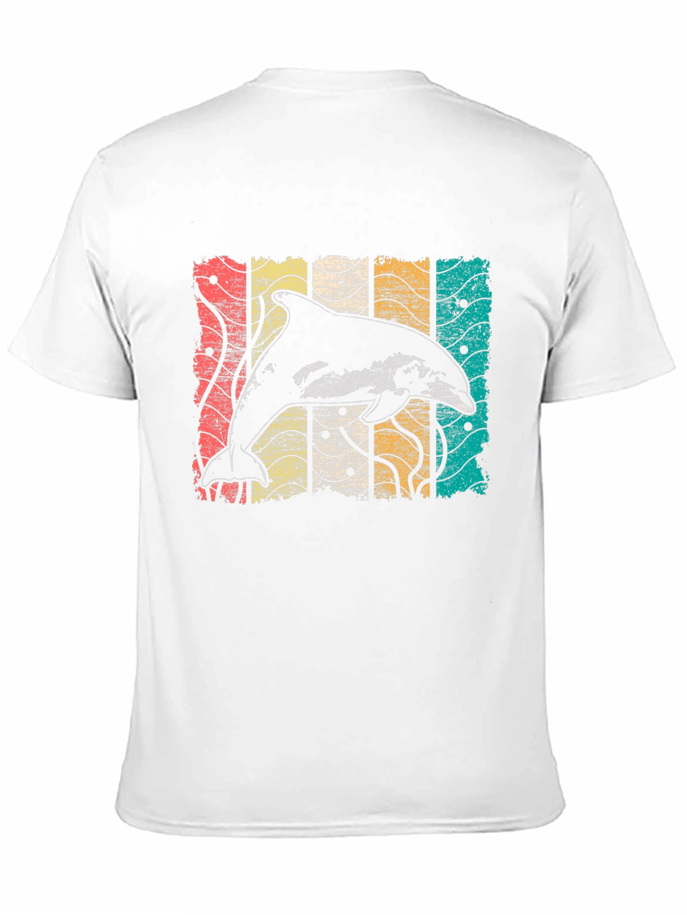 Black Retro Dolphin T-Shirt - Vintage Style Graphic Tee view 11