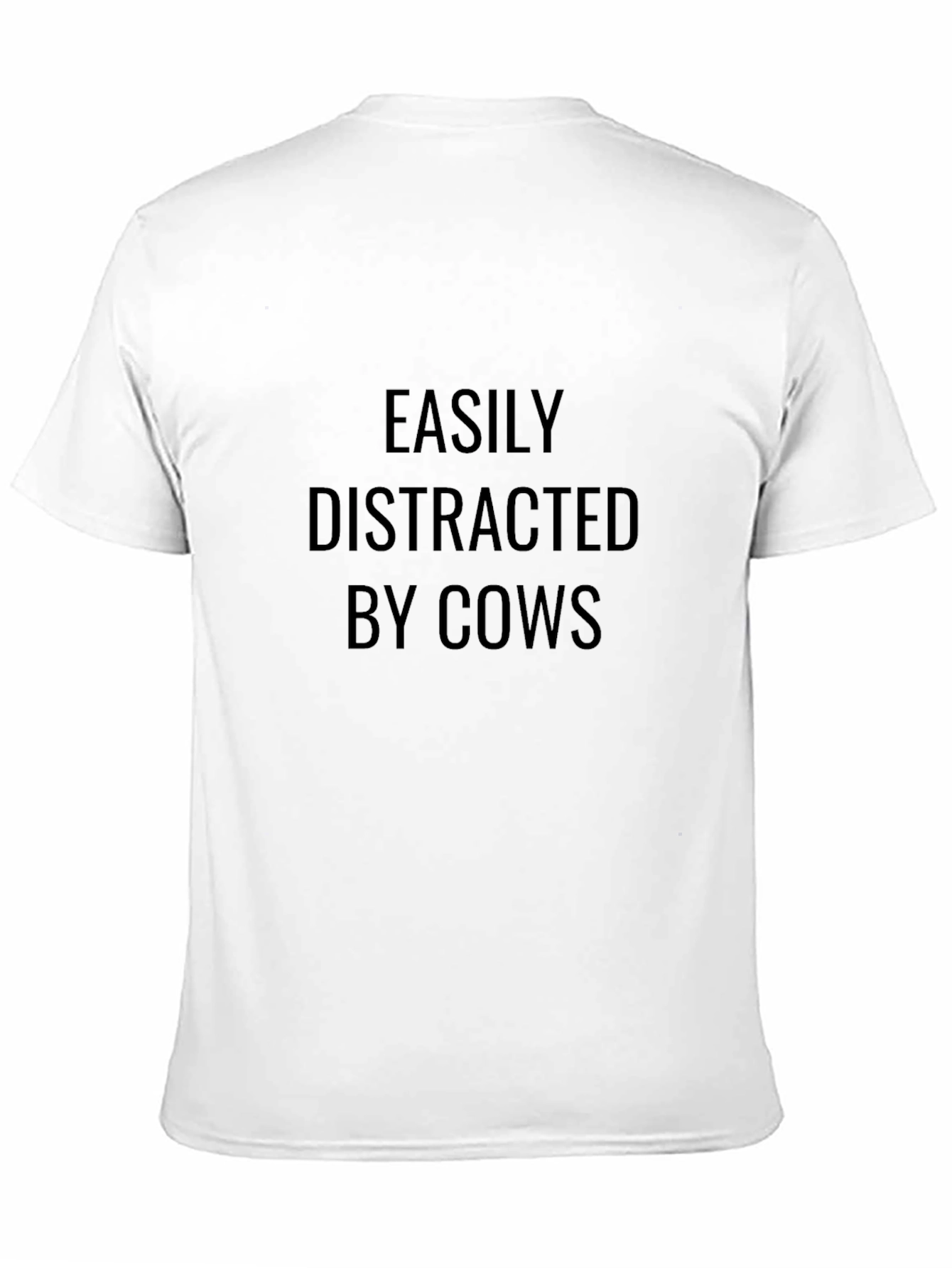Black Easily Distracted By Cows Graphic T-Shirt view 11