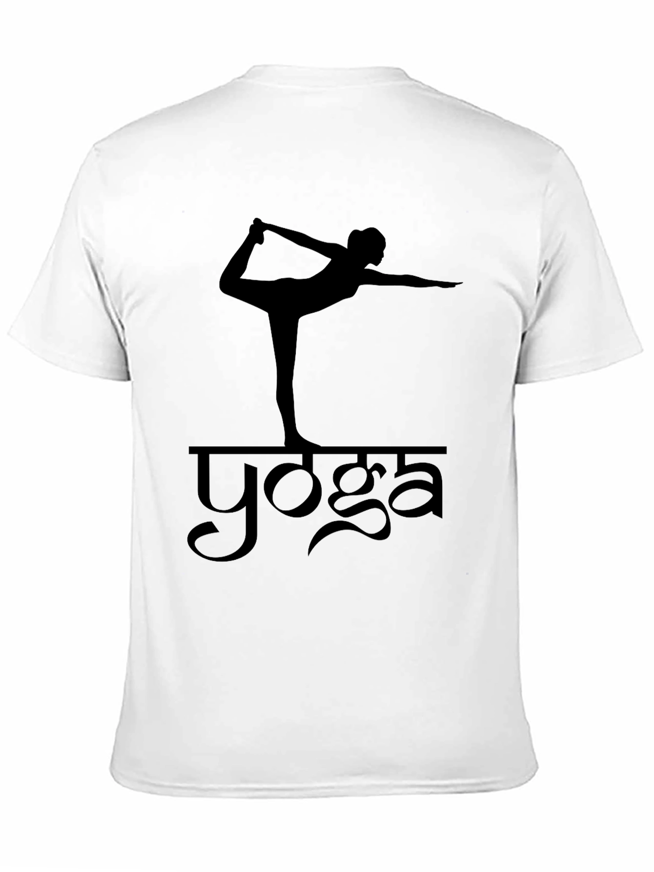 Black Yoga Pose Black T-Shirt for Men view 11
