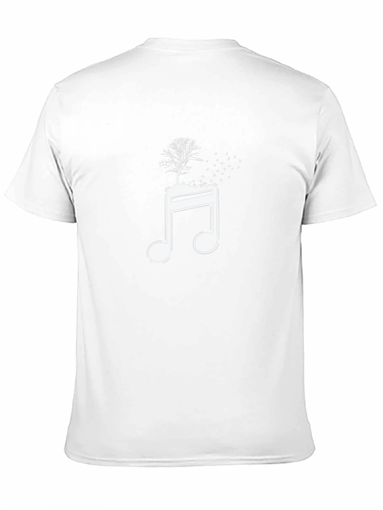 Black Music Note Tree T-Shirt - Unique Graphic Tee view 11