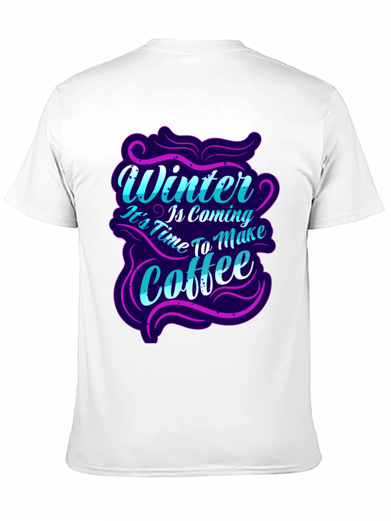 Black Winter Coffee T-Shirt - Festive Holiday Wear view 11