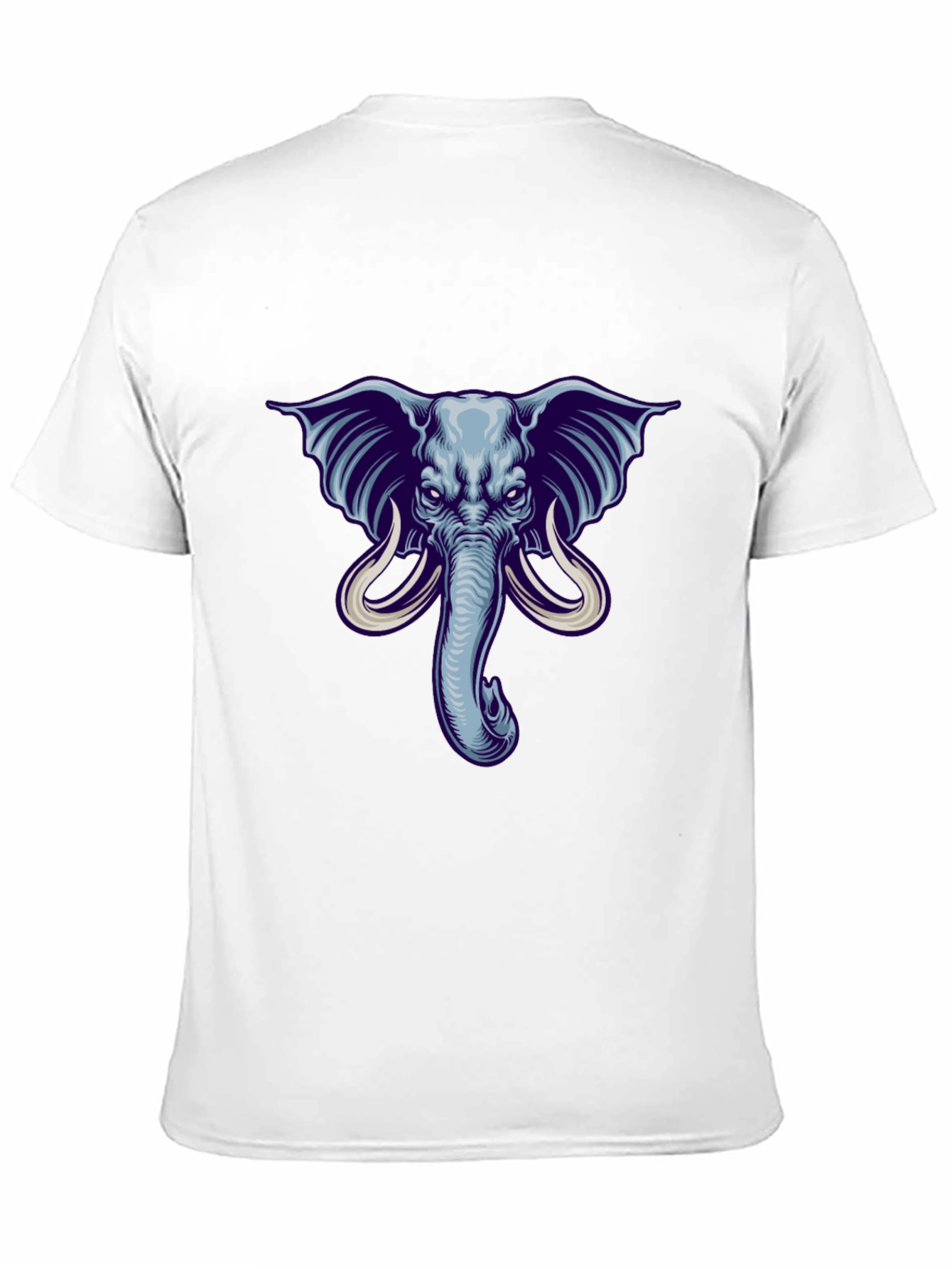 Black Elephant Graphic Print Men's Black T-Shirt view 11