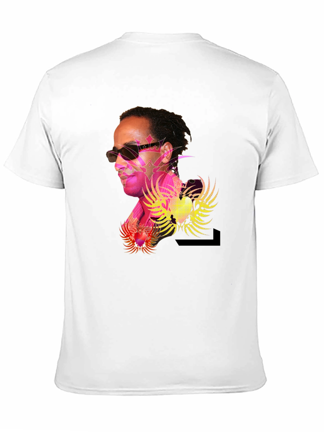 Black Graphic T-Shirt: Retro Pop Art Print view 11