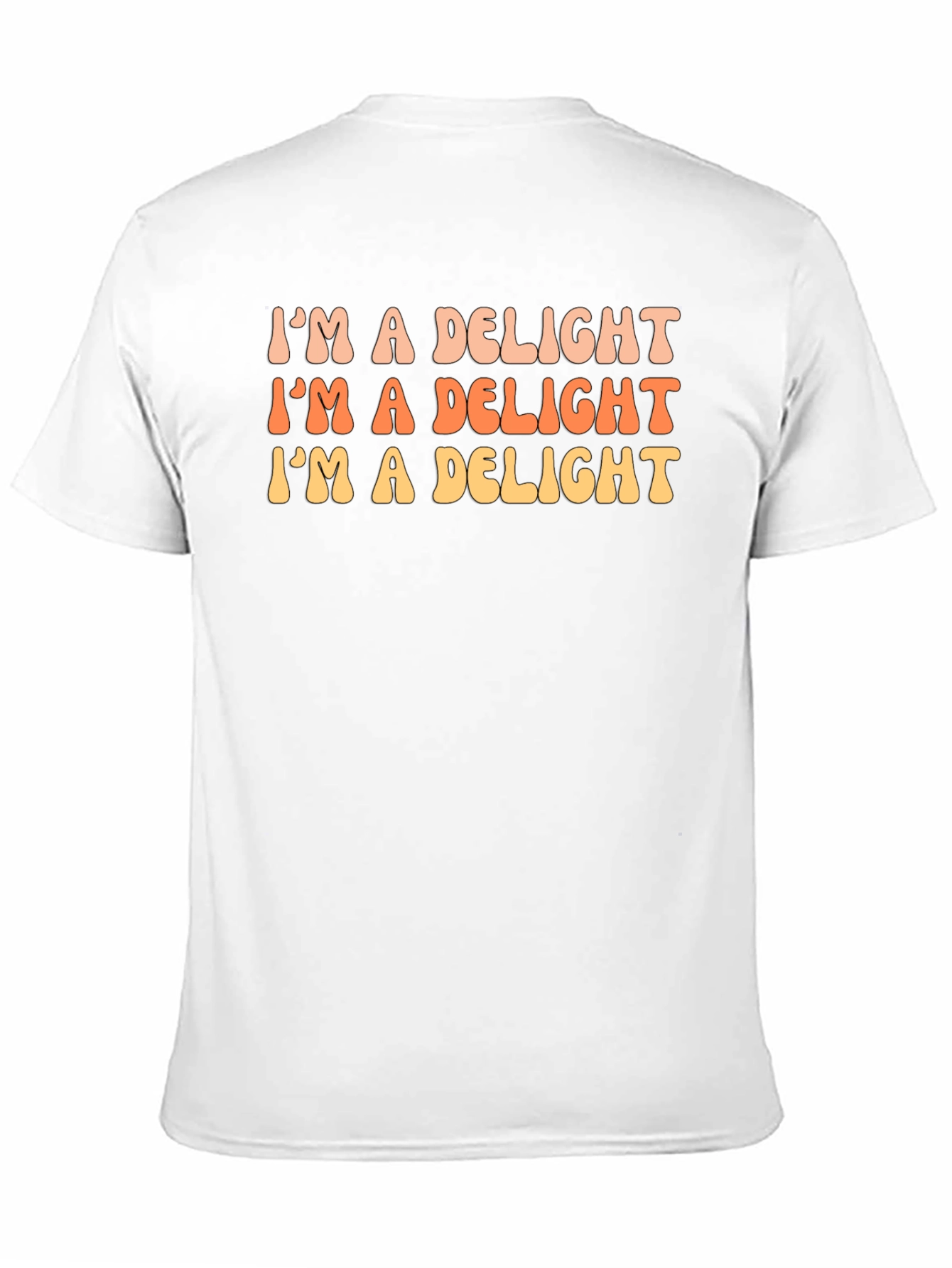 Black I'm A Delight Graphic Tee - Retro Style T-Shirt view 11