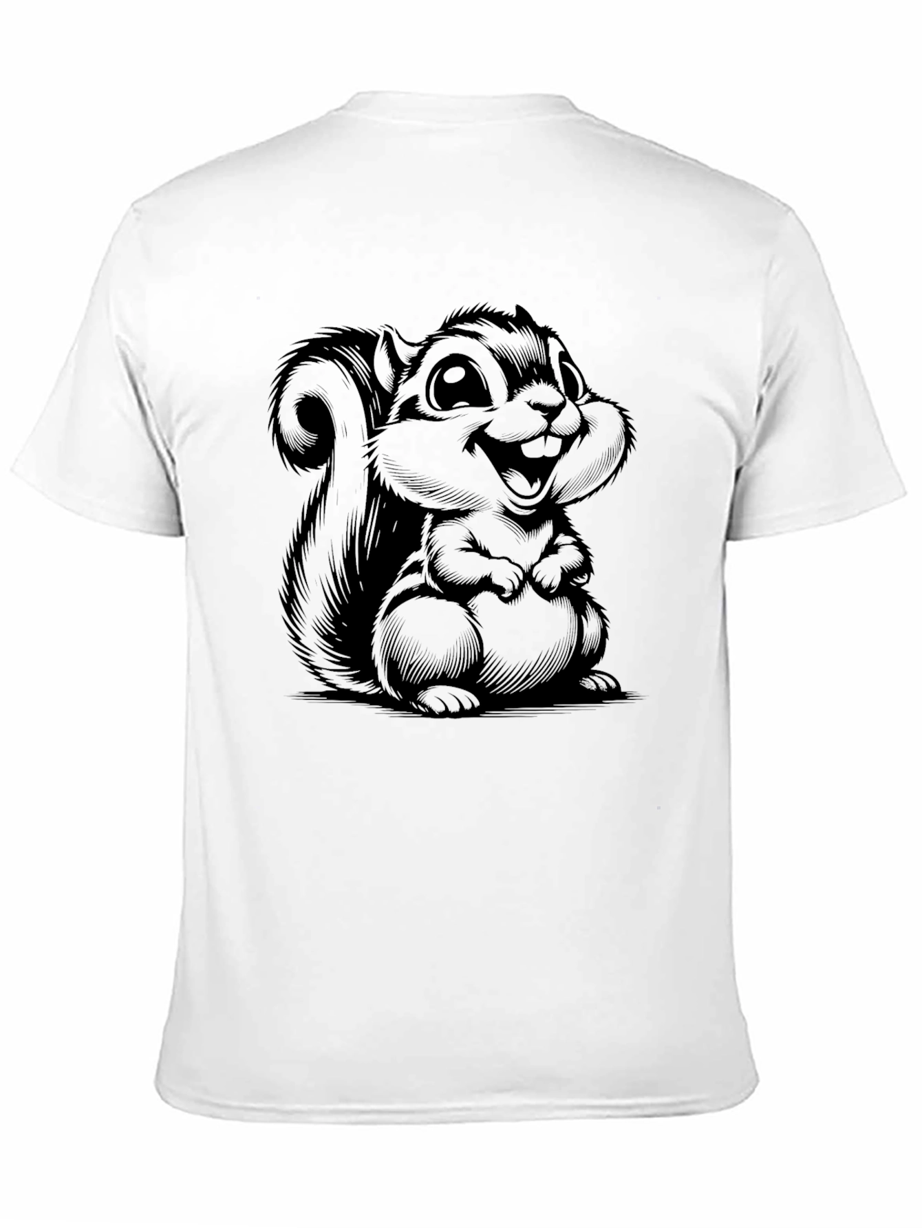 Black Squirrel Graphic T-Shirt - Black Cotton Tee view 11