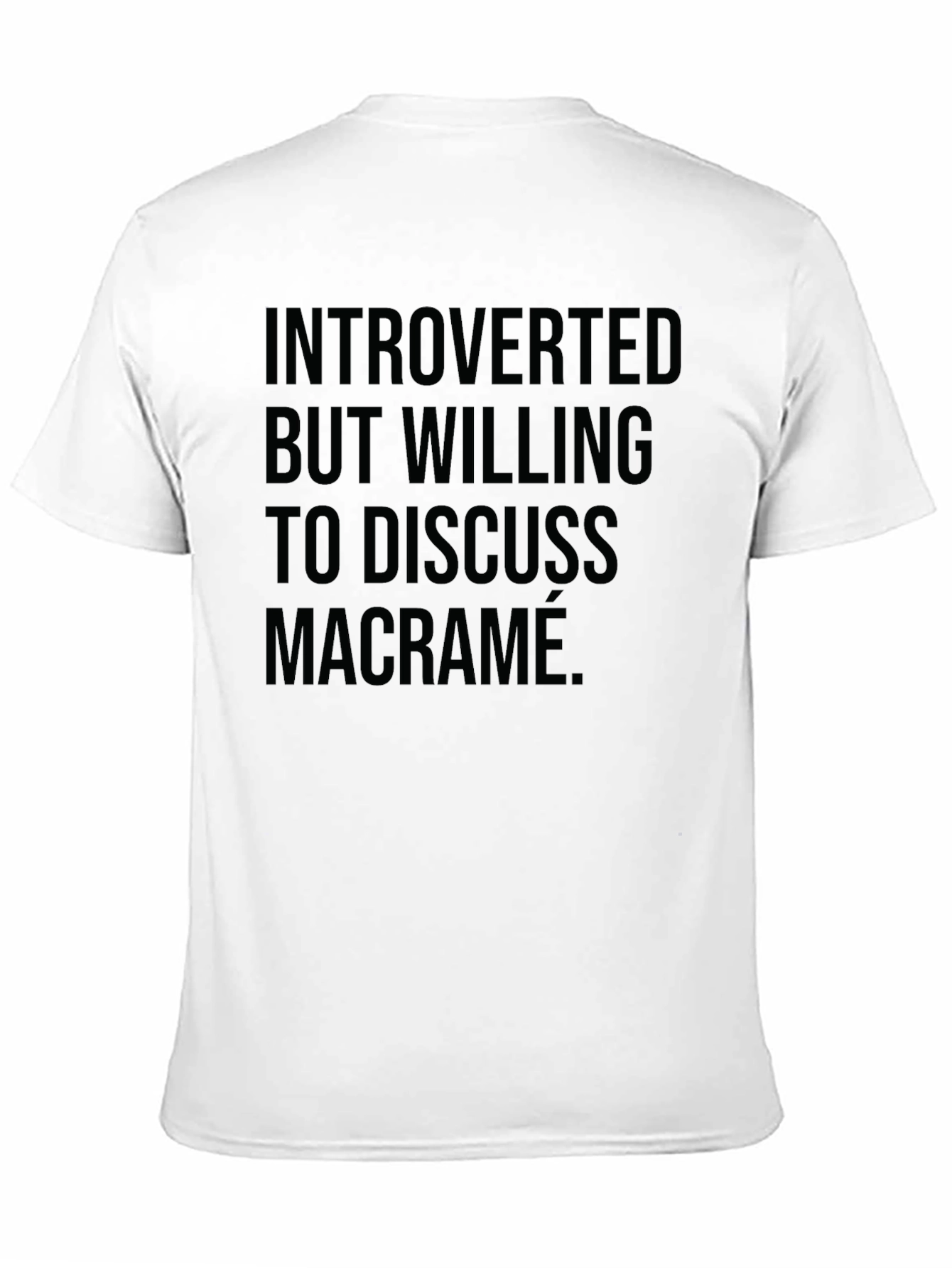 Black Introverted Macrame T-Shirt - Funny Statement Tee view 11