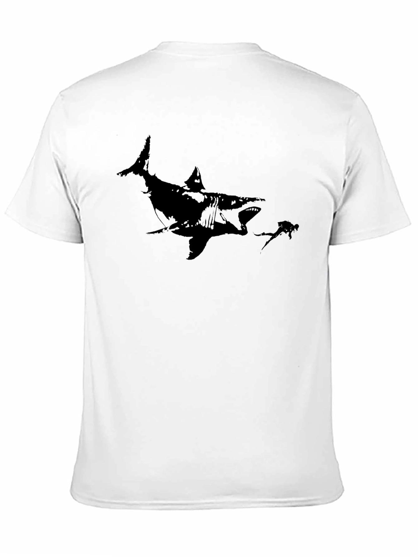 Black Shark Graphic Black T-Shirt view 11