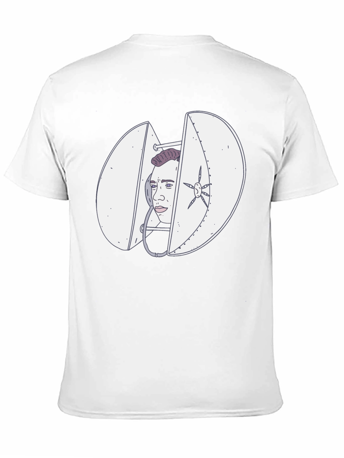 Black Quirky Black T-Shirt with Funny Illustration view 11