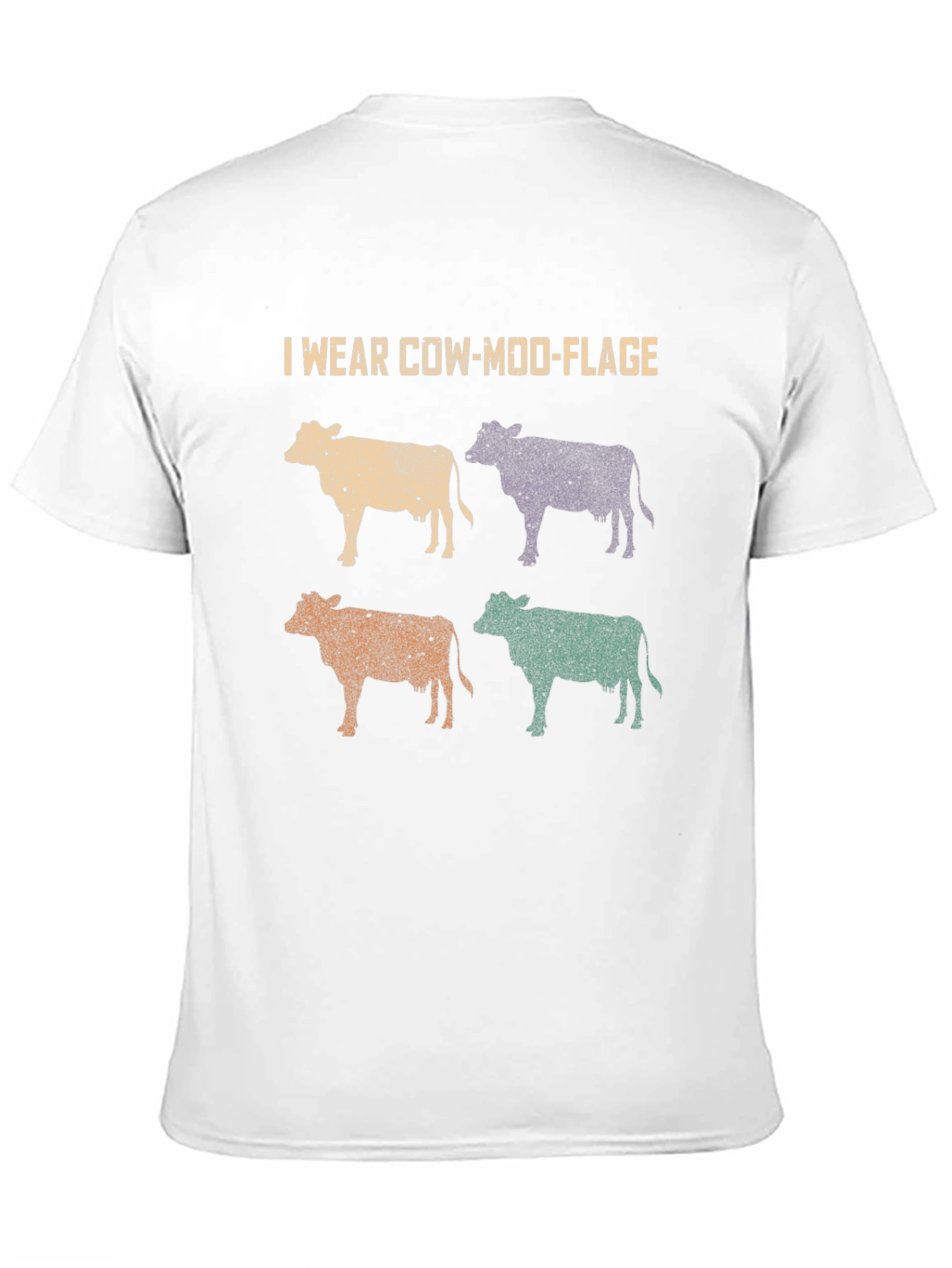 Black Cow-Moo-Flage Graphic T-Shirt - Novelty Farm Tee view 11
