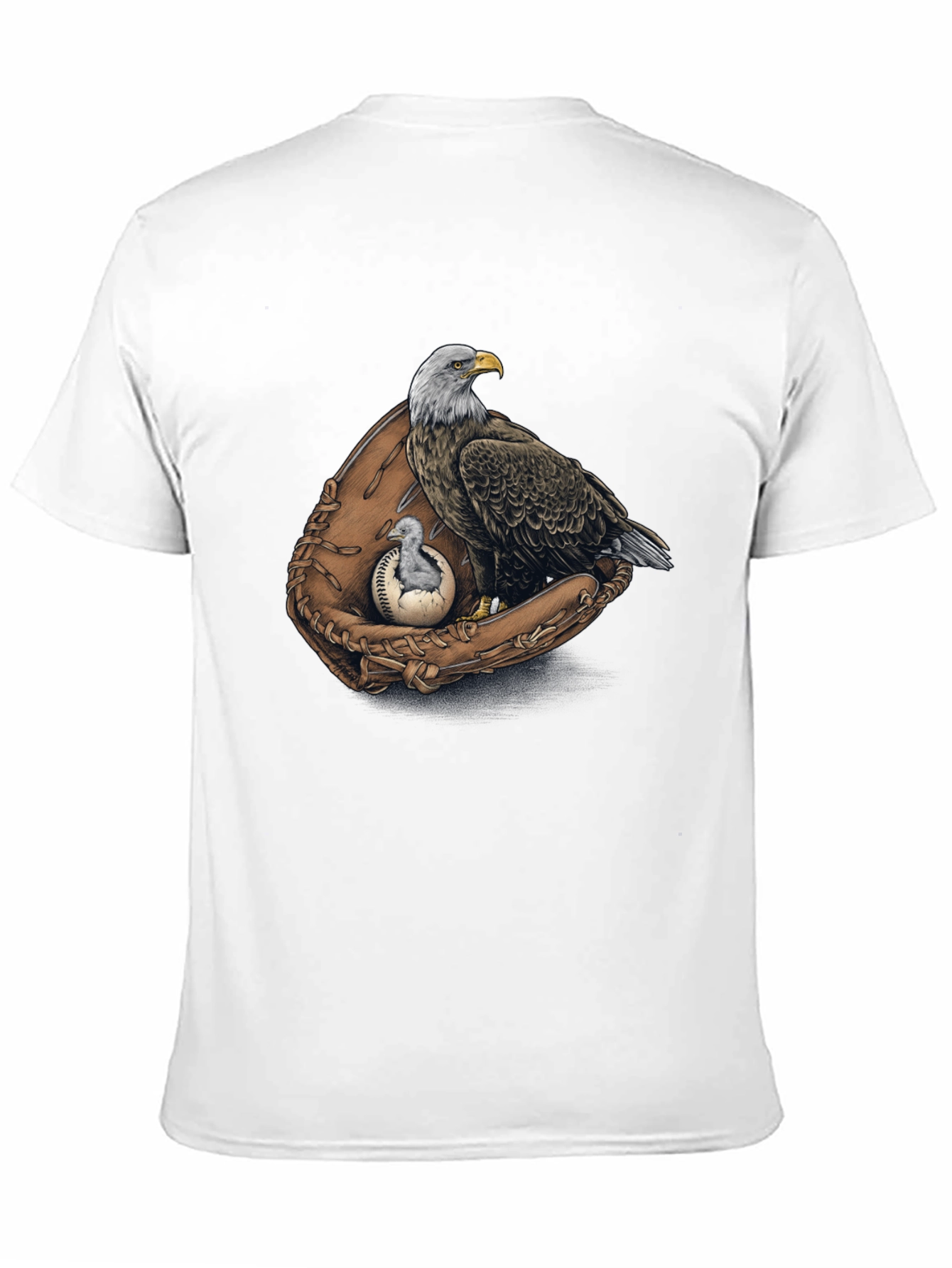 Black Eagle Baseball Glove Graphic Tee view 11