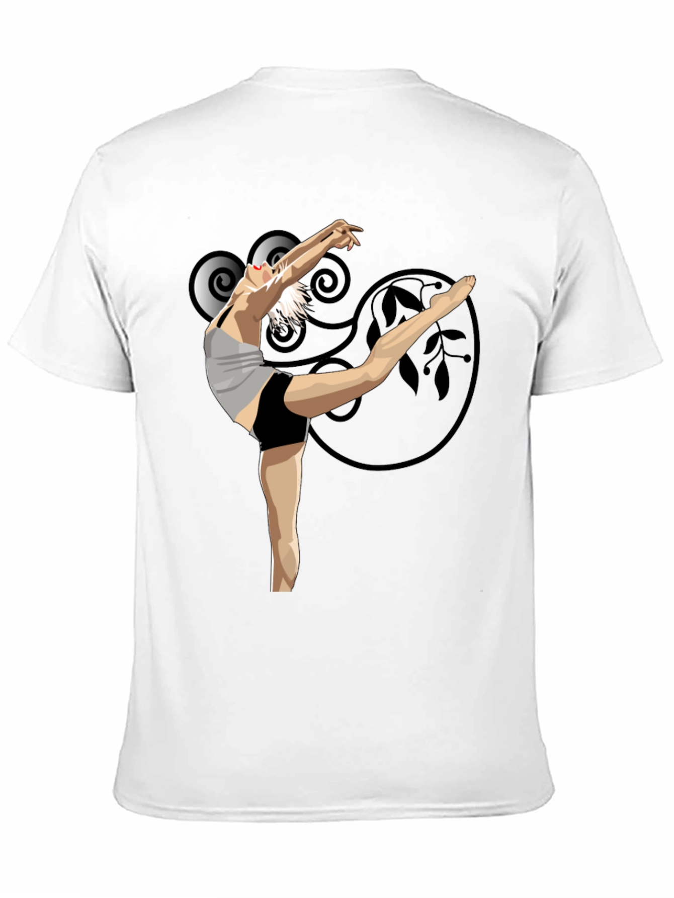 Black Ballerina Graphic Tee - Black Cotton Blend view 11