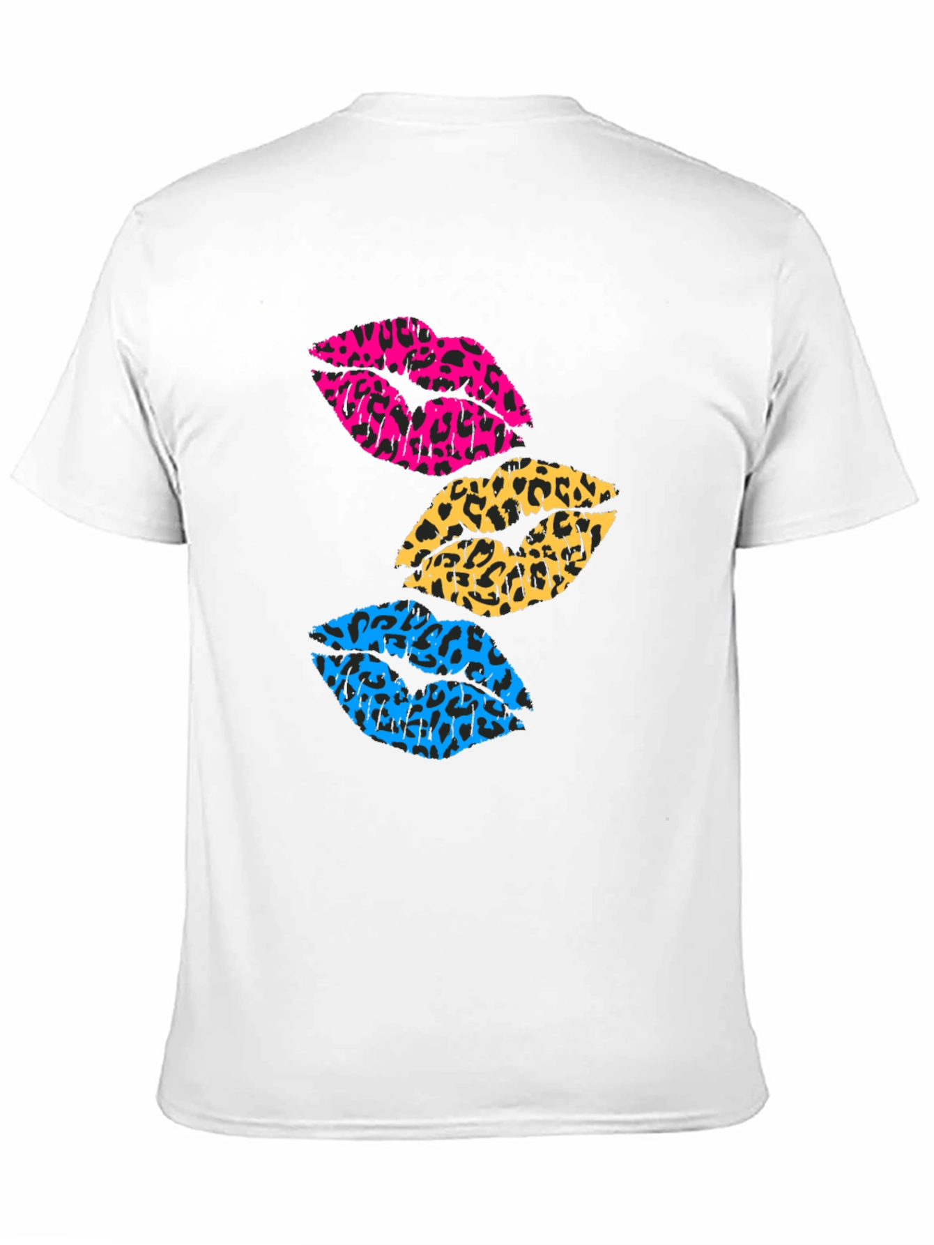 Black Leopard Print Lips Graphic Tee - Trendy Casual Shirt view 11