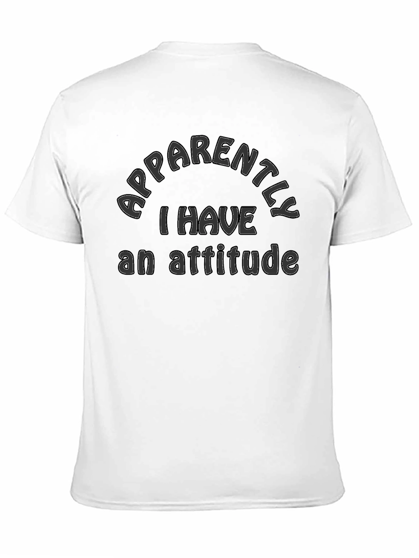 Black Attitude Graphic Tee - Funny Sarcastic T-Shirt view 11