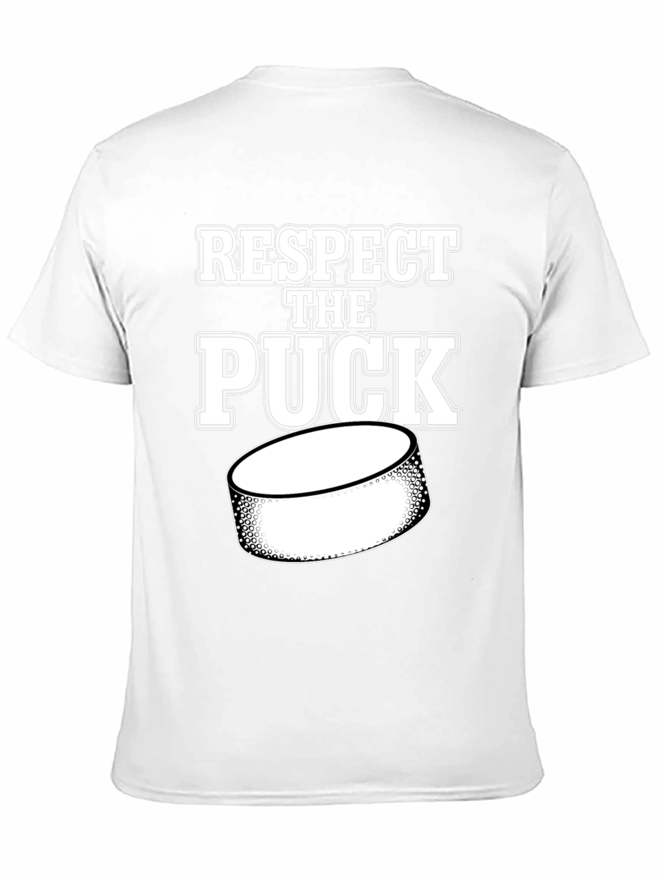 Black Respect the Puck Hockey T-Shirt view 11