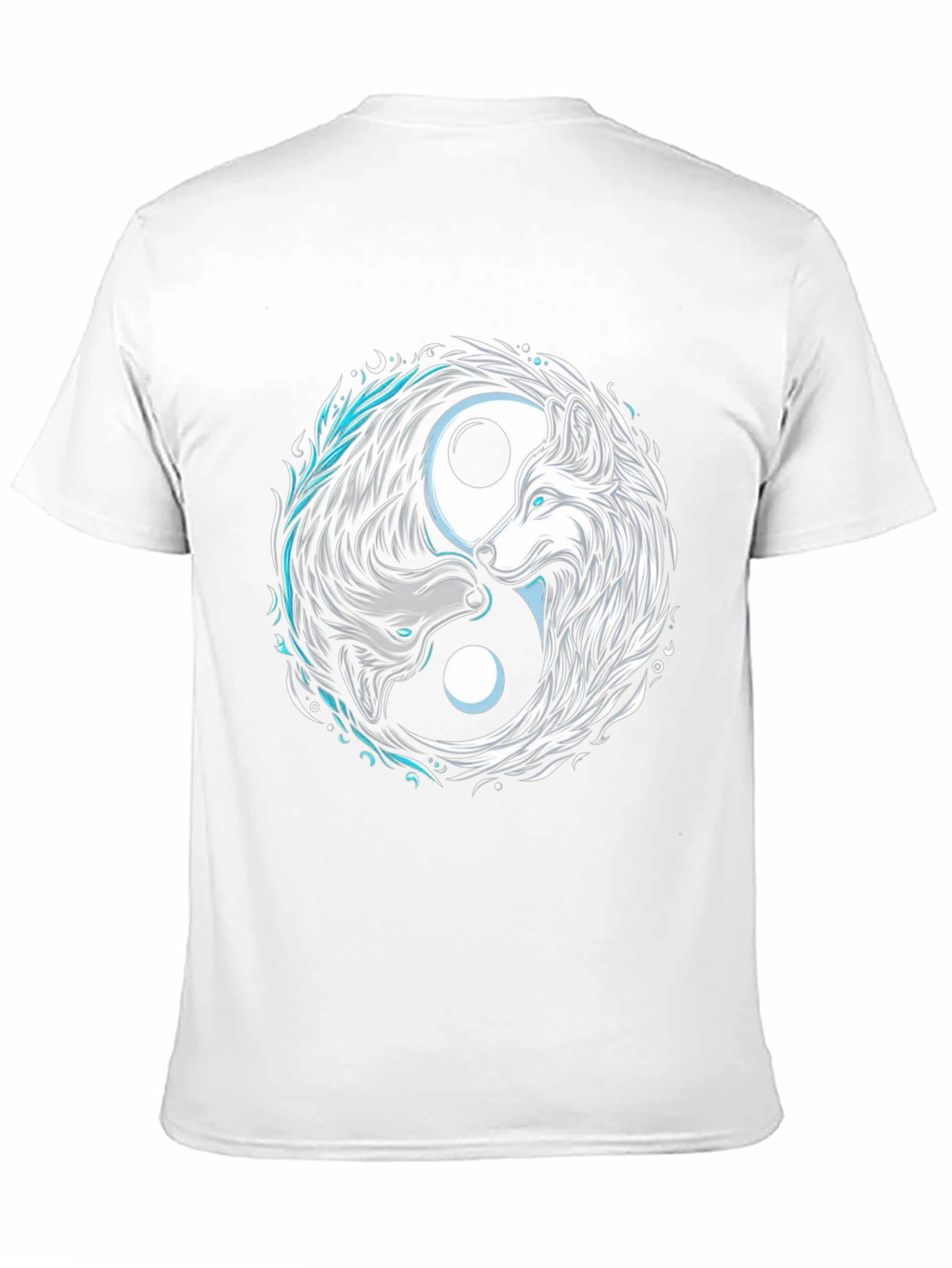 Black Yin Yang Wolf Graphic Tee - Balance & Style view 11