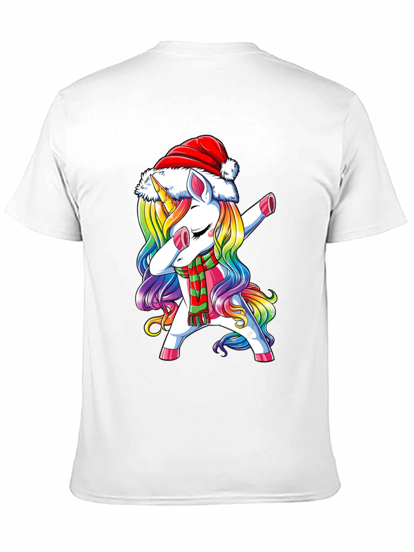 Black Christmas Unicorn Dabbing T-Shirt view 11