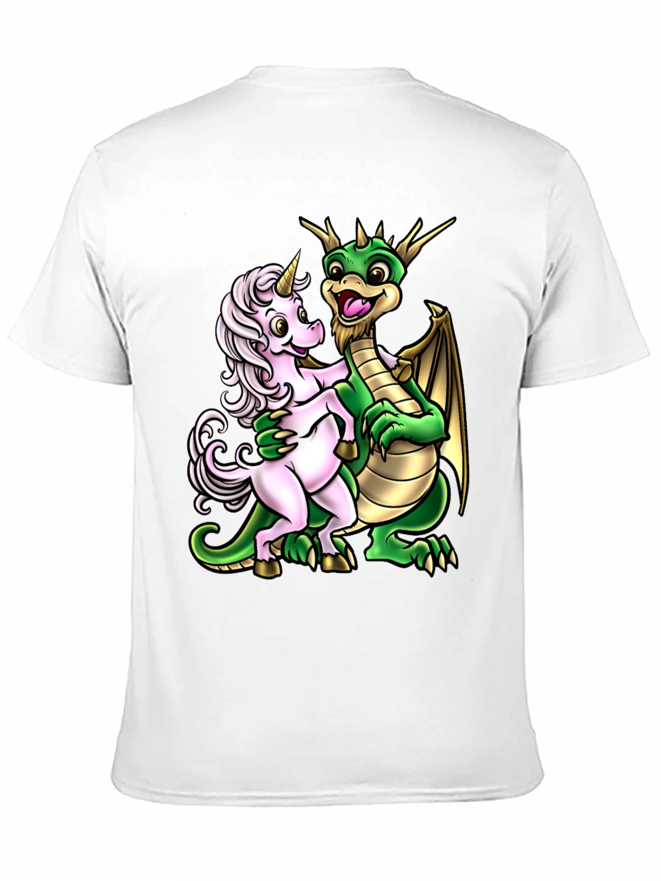 Black Dragon and Unicorn Graphic Tee view 11