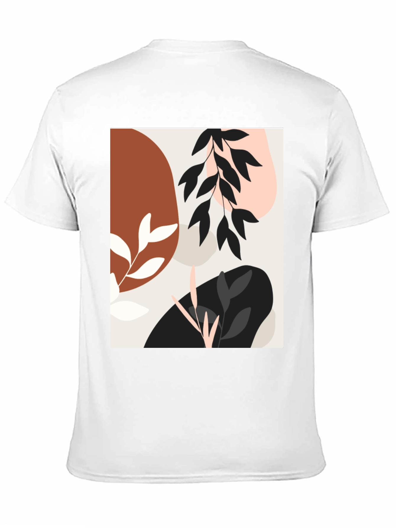 Black Modern Abstract Graphic Print Black T-Shirt view 11