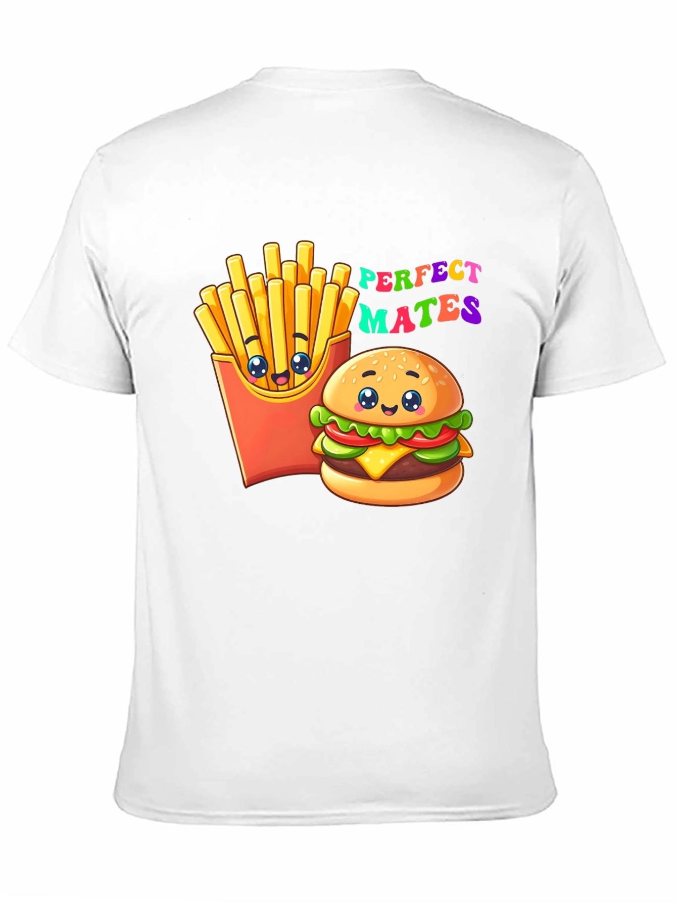 Black Perfect Mates Burger & Fries Graphic Tee view 11