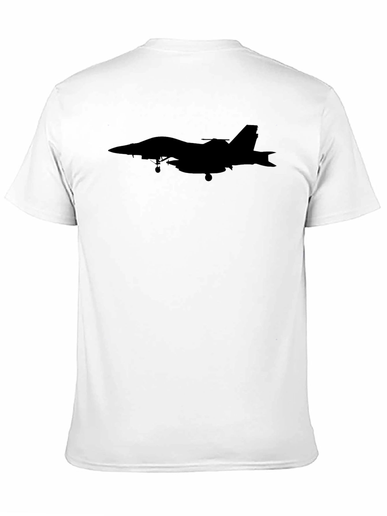 Black Jet Fighter Silhouette Graphic Tee - Black view 11