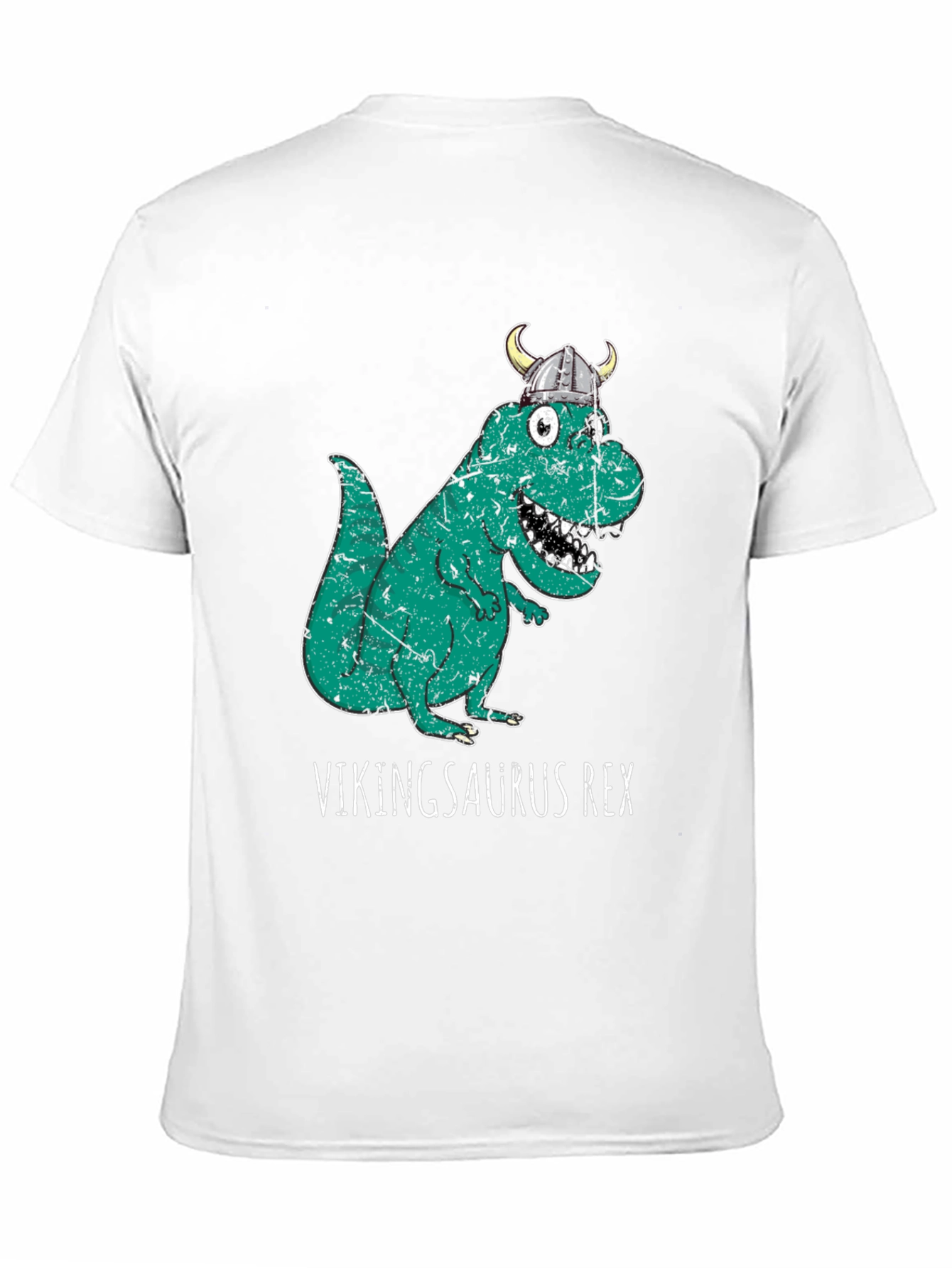 Black Vikingsaurus Rex T-Shirt - Novelty Dinosaur Tee view 11