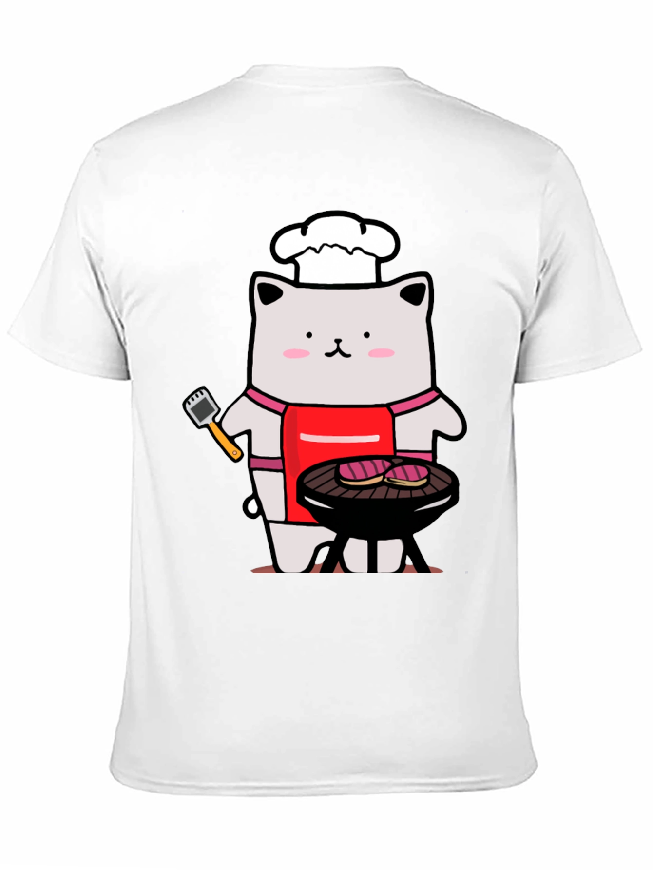 Black Chef Cat BBQ T-Shirt - Funny Grilling Tee view 11