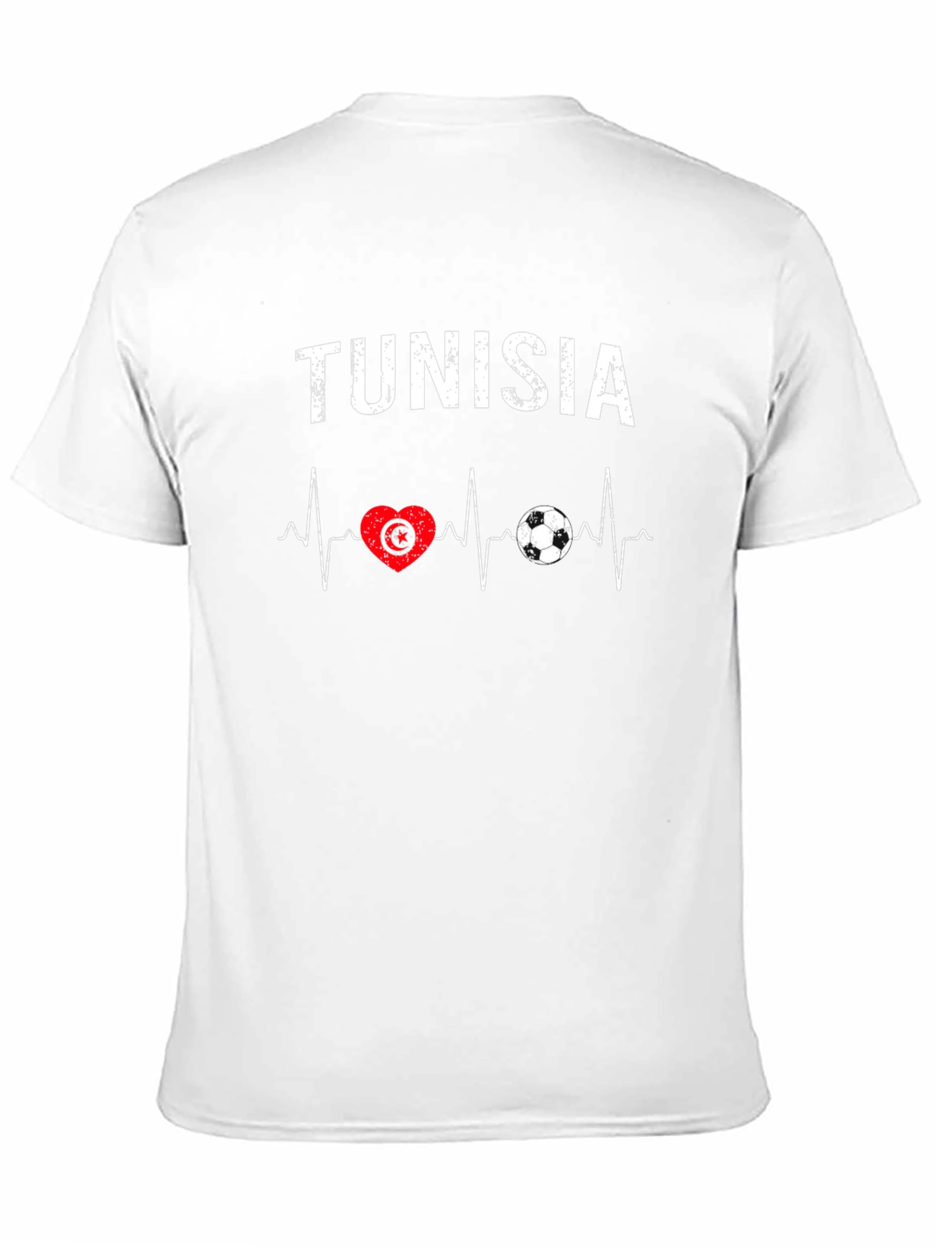 Black Tunisia Heartbeat Soccer T-Shirt view 11