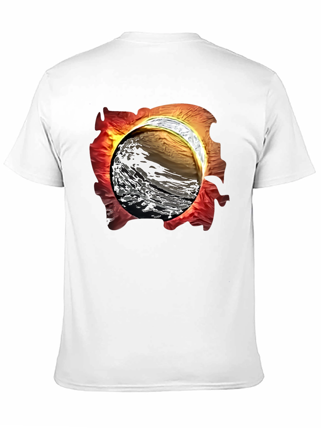 Black Abstract Wave Graphic T-Shirt view 11