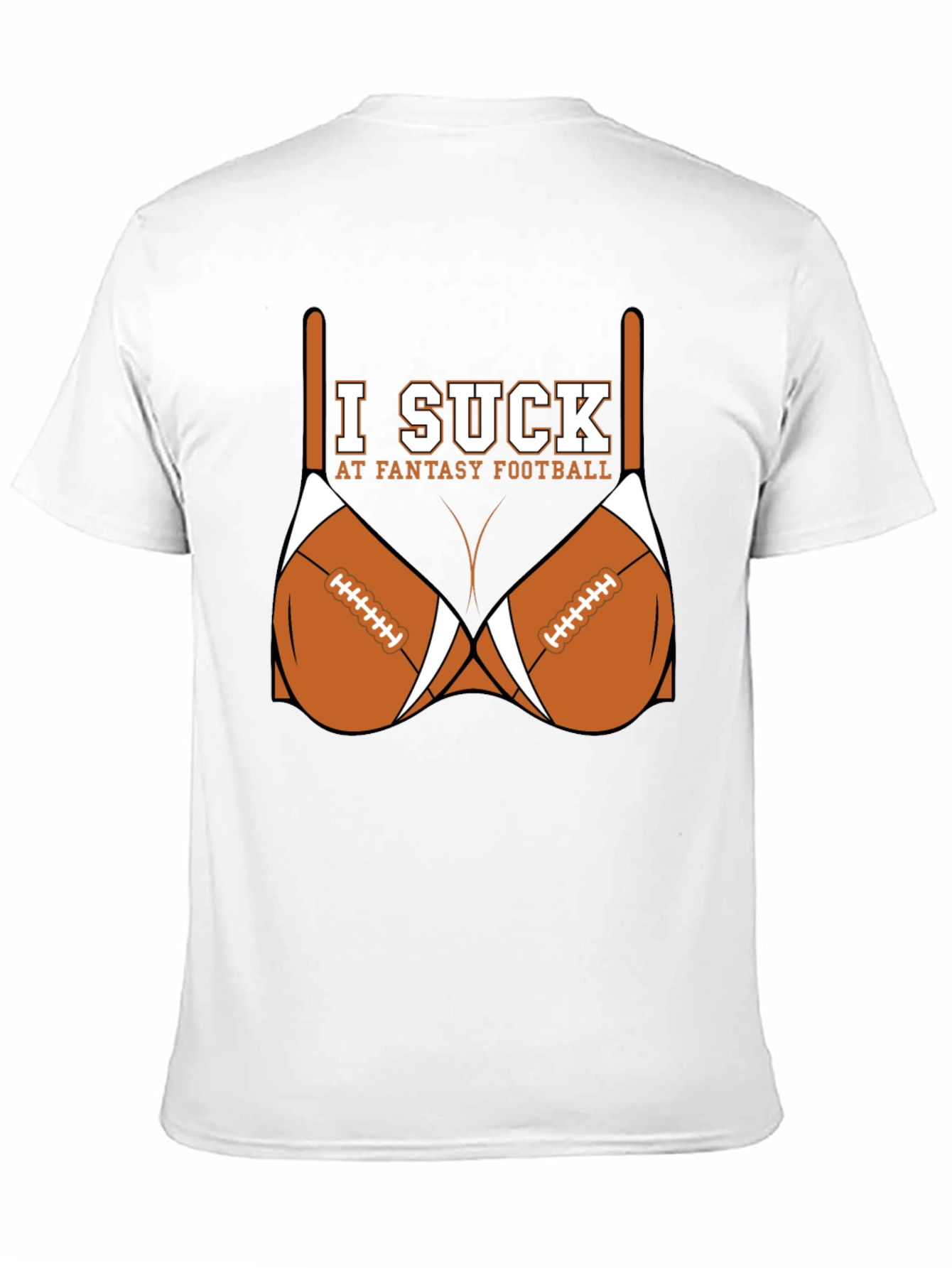 Black I Suck at Fantasy Football T-Shirt view 11