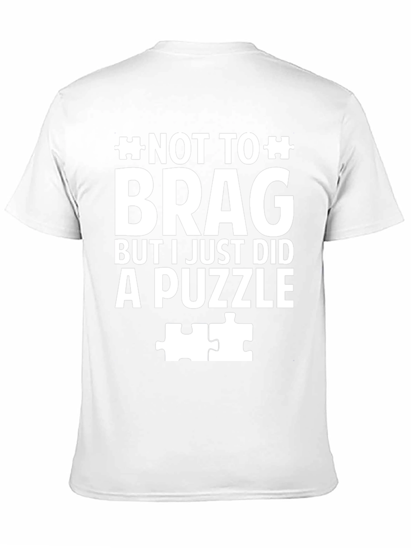 Black Puzzle Solved! Funny Graphic T-Shirt view 11