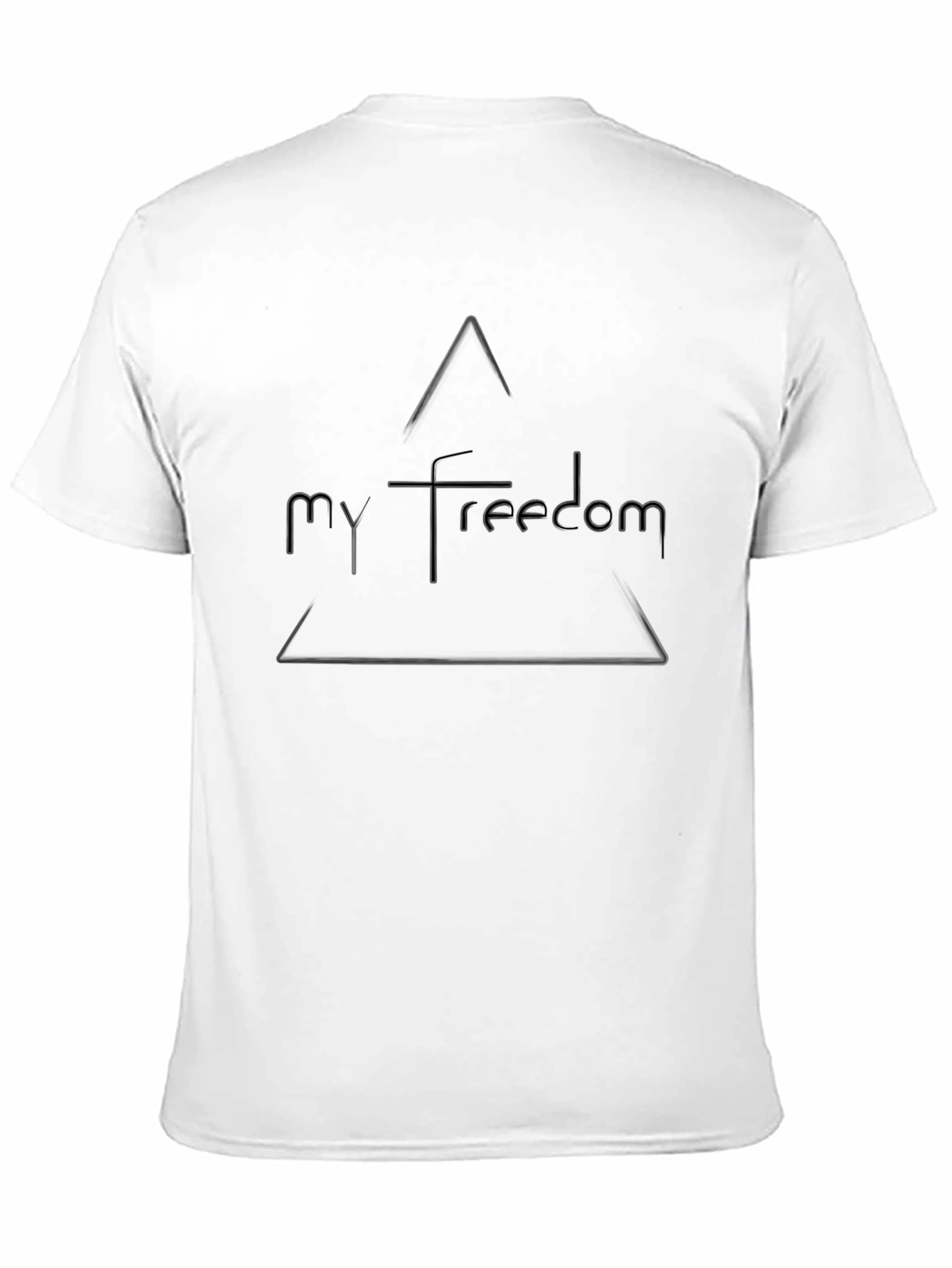 Black My Freedom Graphic Tee - Black Cotton Casual Wear view 11