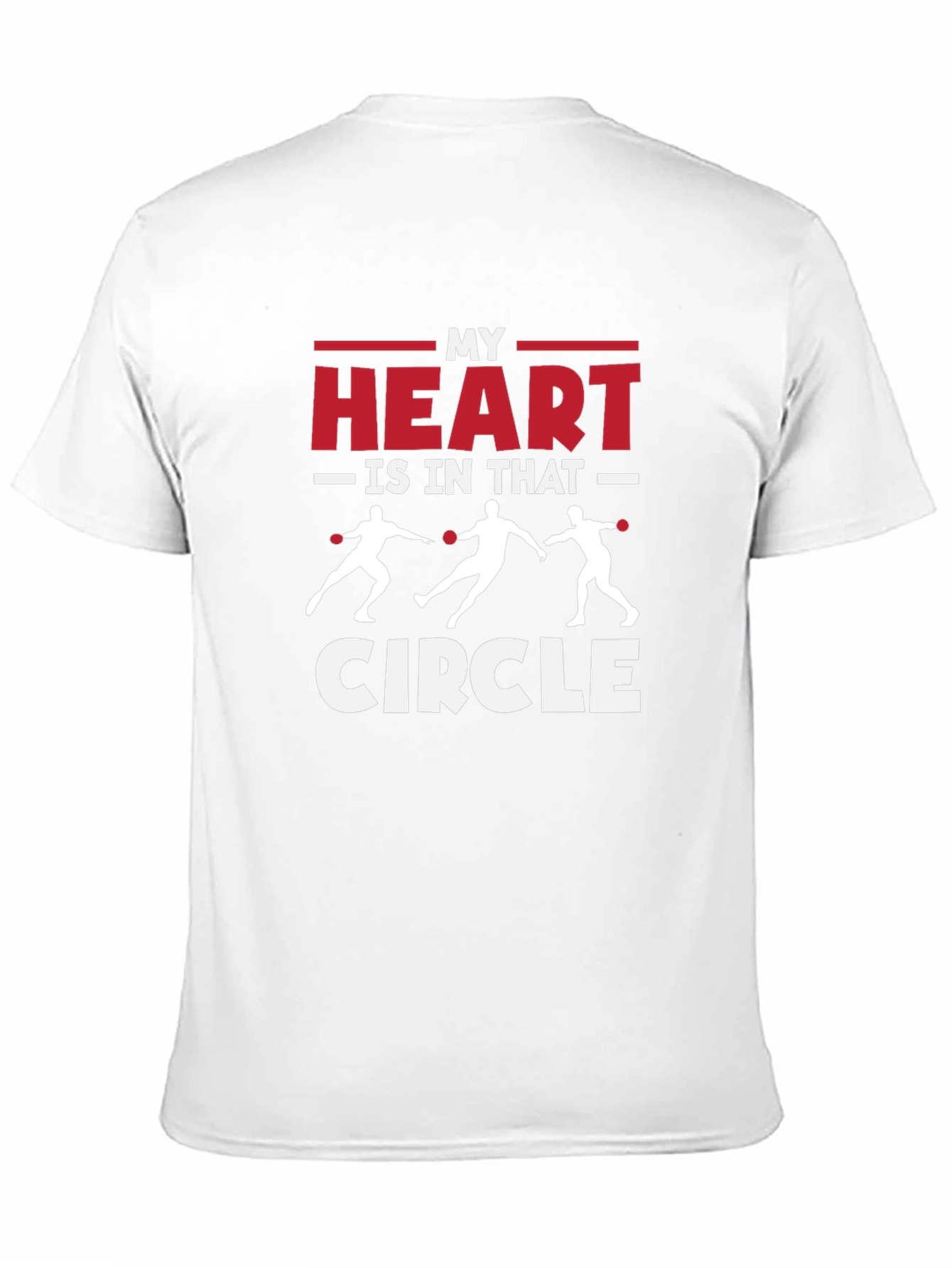 Black Heart in The Circle T-Shirt Dodgeball Design view 11