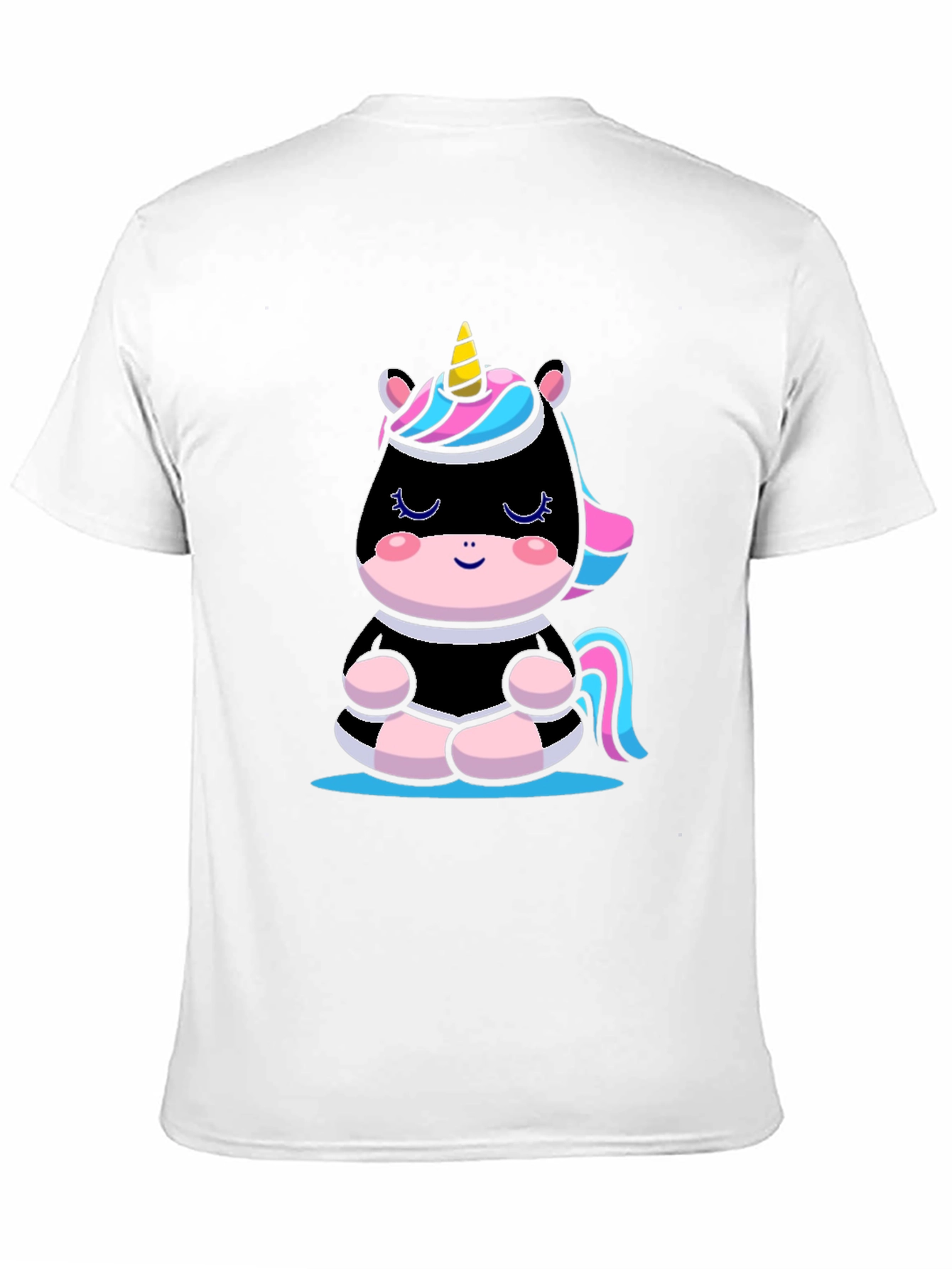 Black Meditating Unicorn T-Shirt - Black view 11