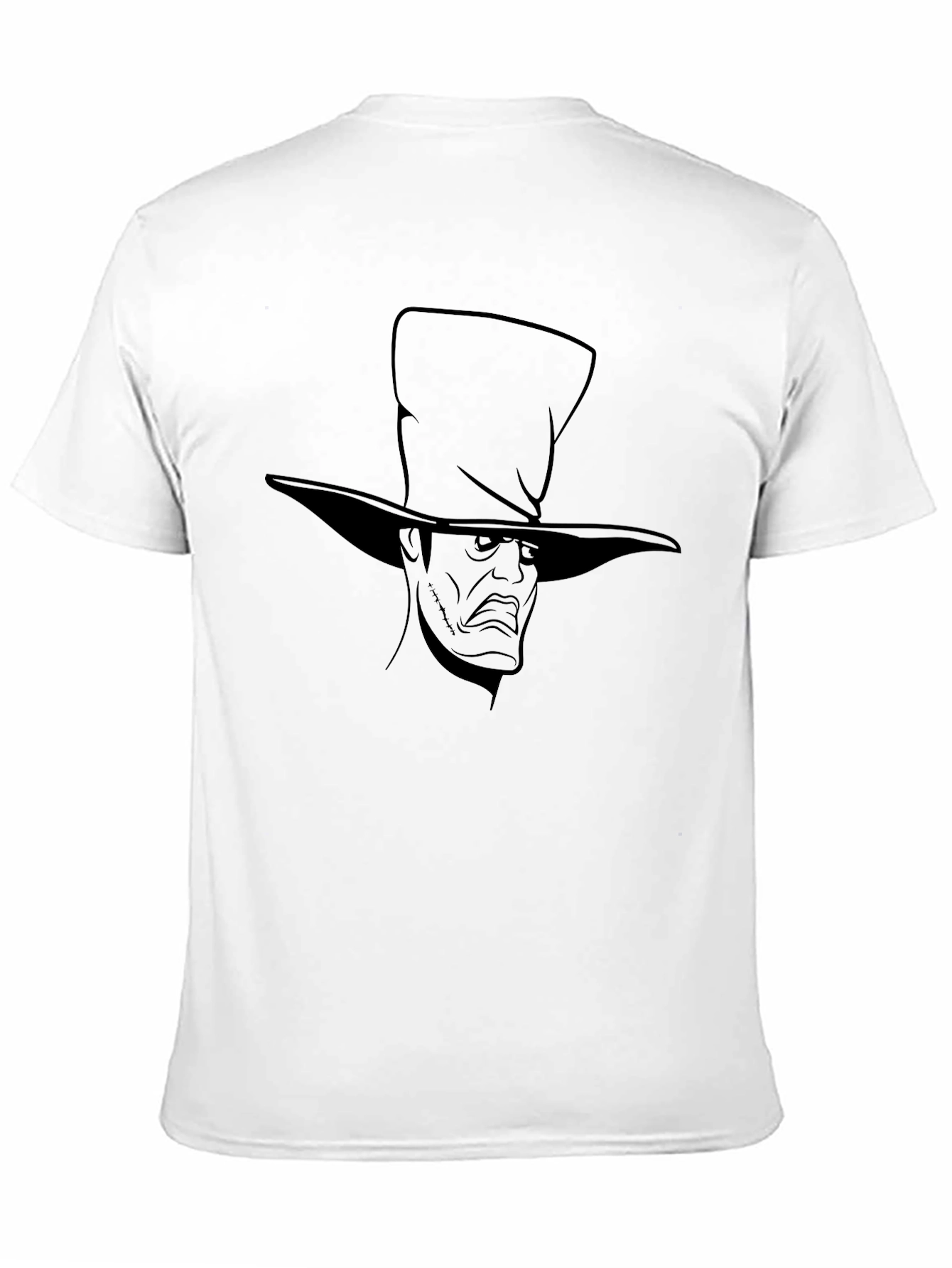 Black Men's Black T-Shirt with Mad Hatter Graphic view 11