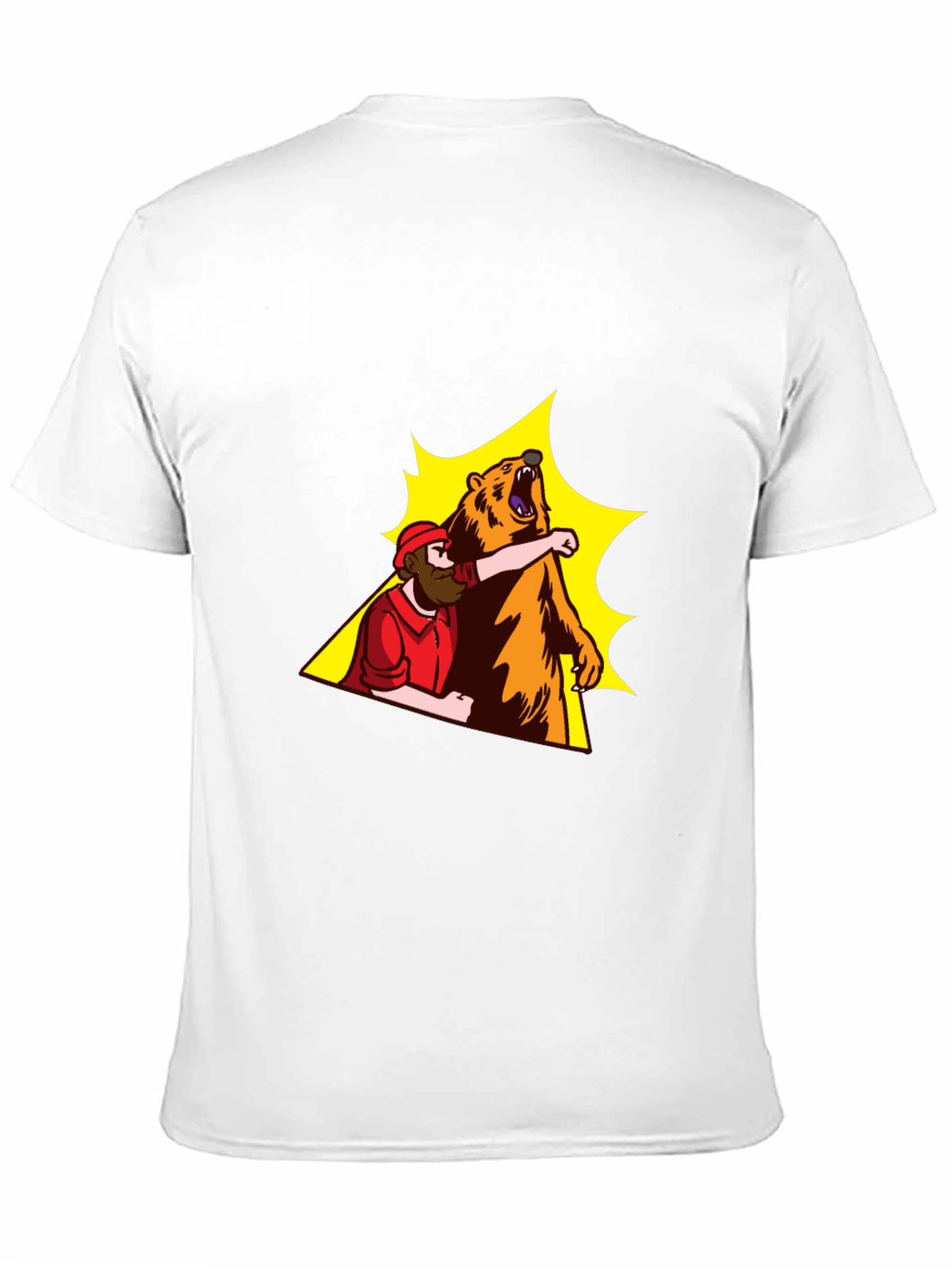 Black Man vs Bear T-Shirt, Funny Graphic Tee view 11