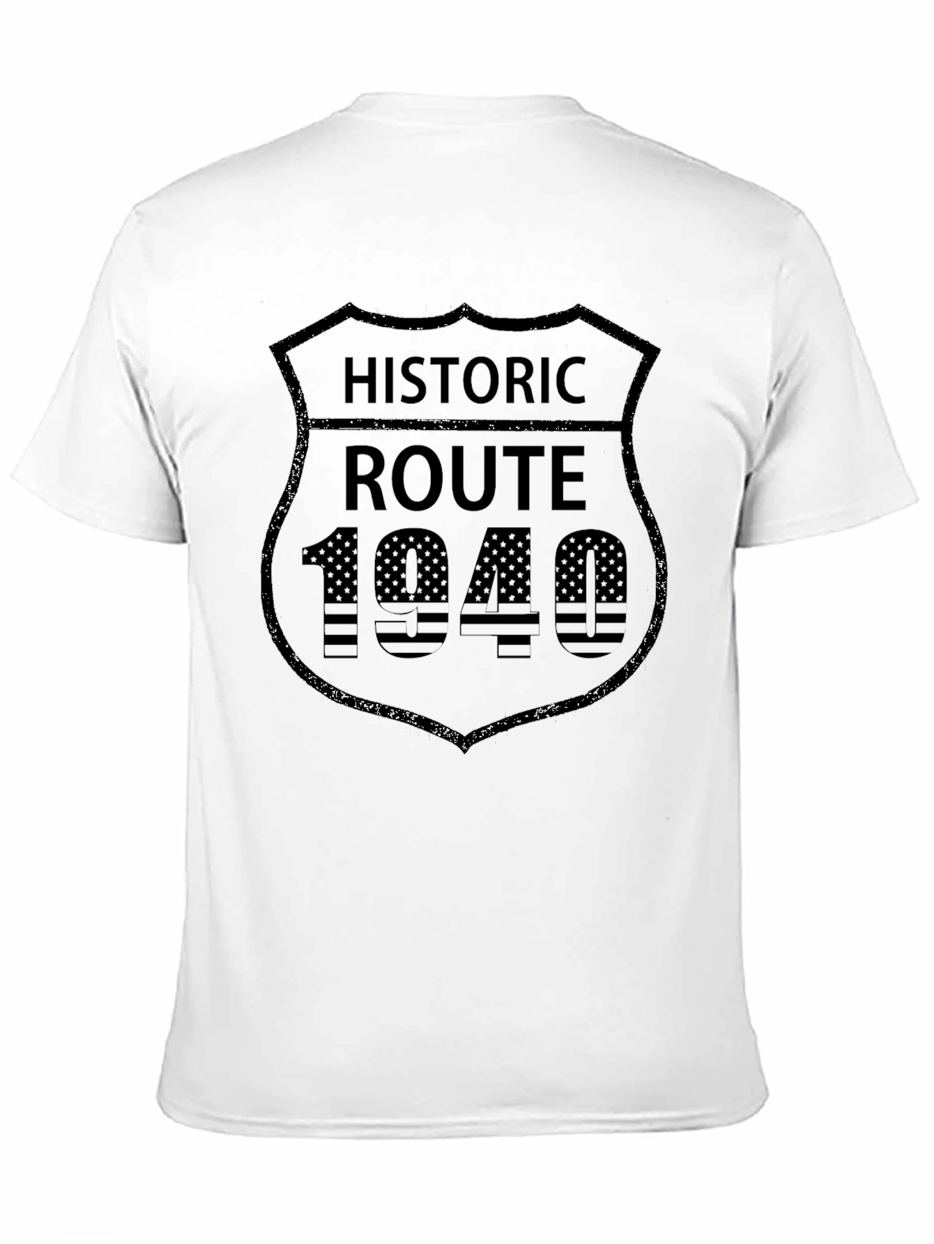 Black Historic Route 1040 Shield T-Shirt - Black view 11