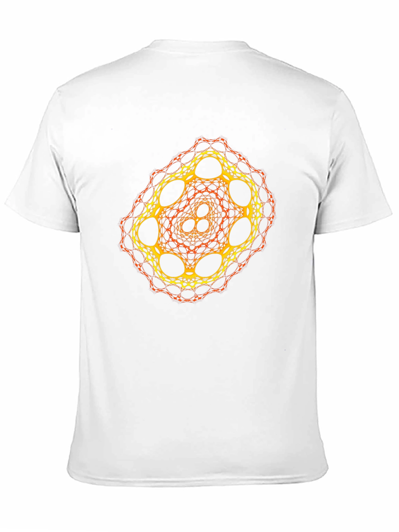 Black Geometric Fractal Design T-Shirt view 11