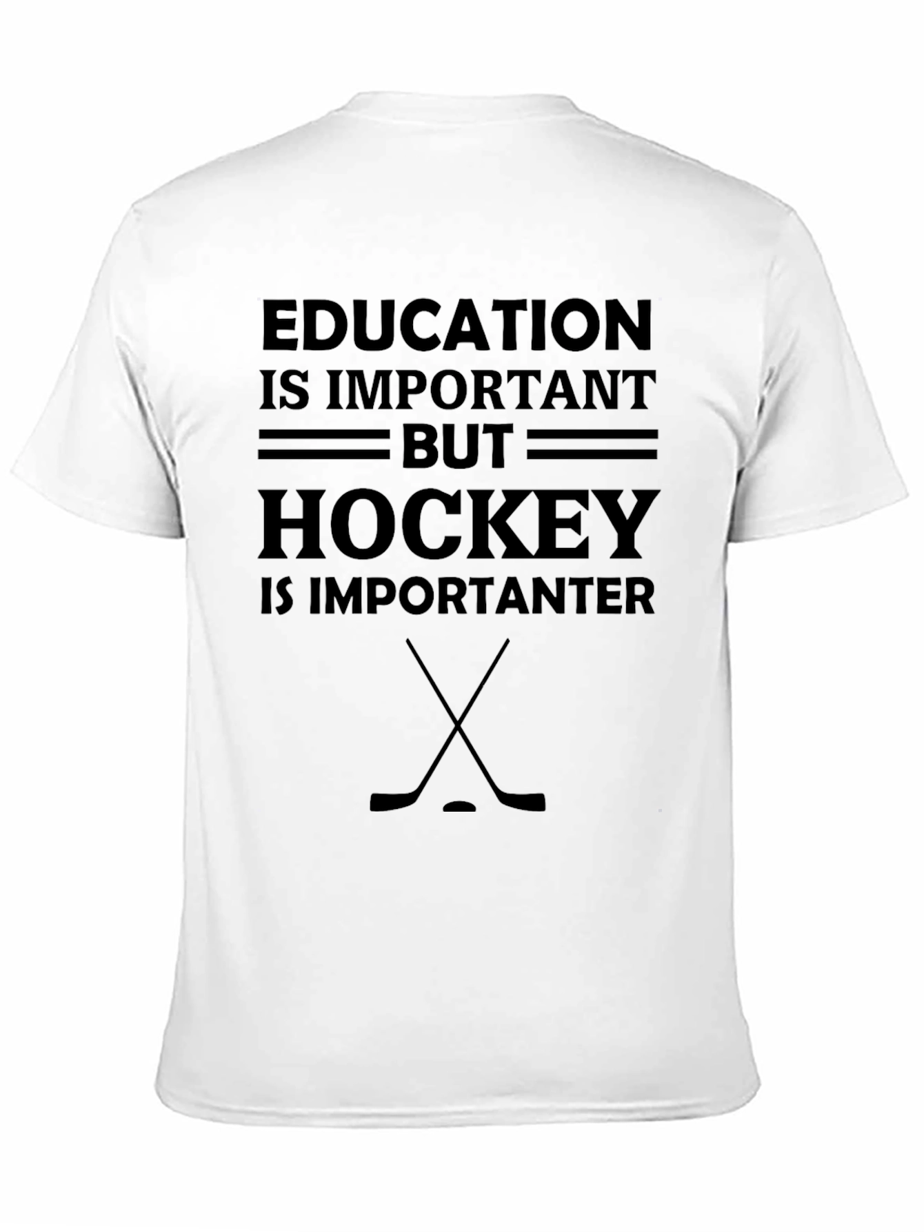 Black Education Important But Hockey T-Shirt view 11